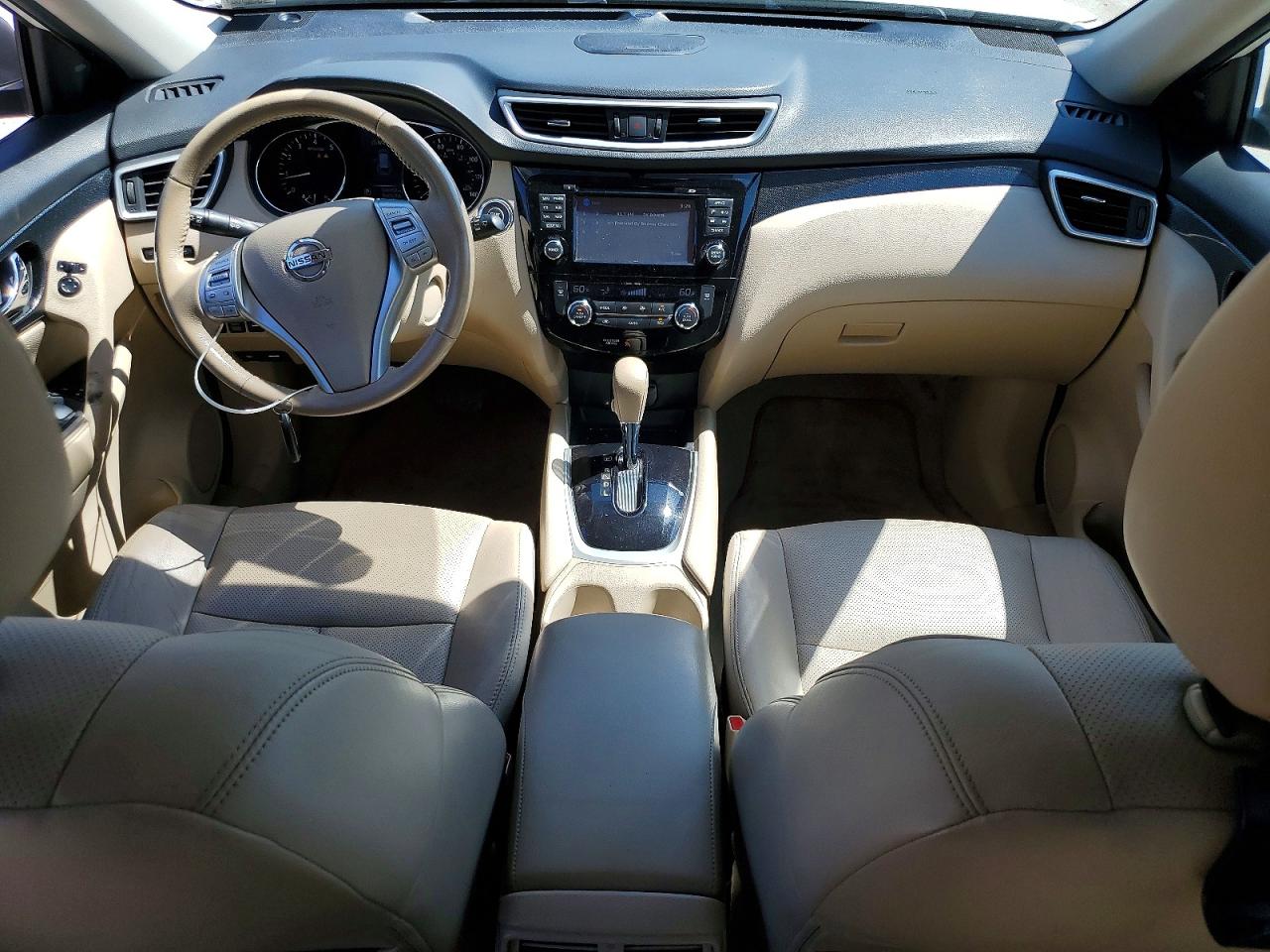 2015 Nissan Rogue Sl White vin: 5N1AT2MV7FC858873