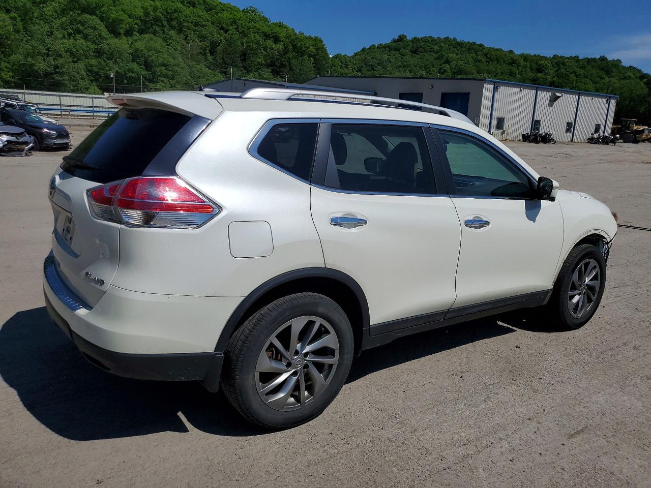 2015 Nissan Rogue Sl White vin: 5N1AT2MV7FC858873