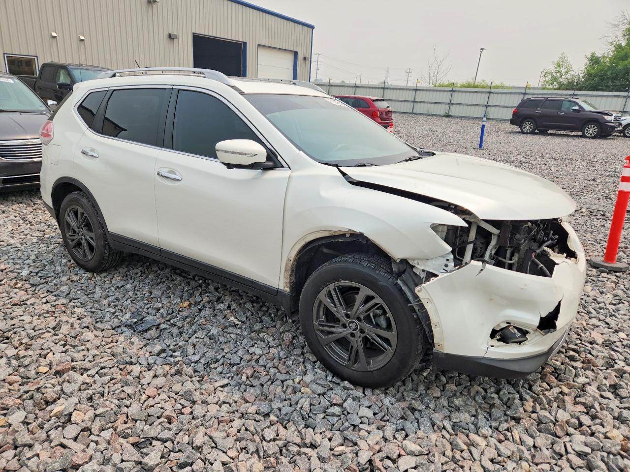 2015 Nissan Rogue Sl White vin: 5N1AT2MV7FC860638
