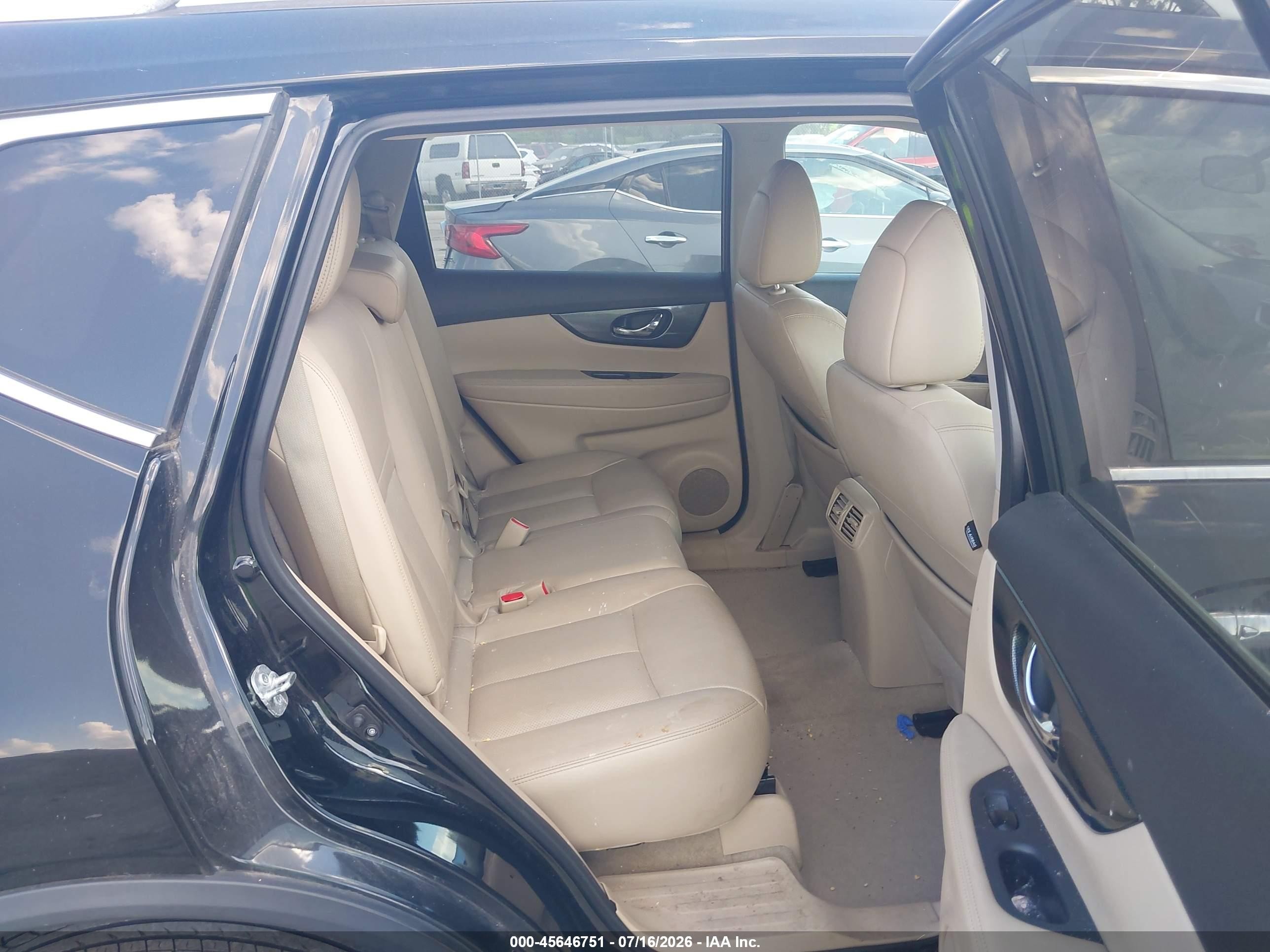 2015 Nissan Rogue Sl Black vin: 5N1AT2MV7FC862616