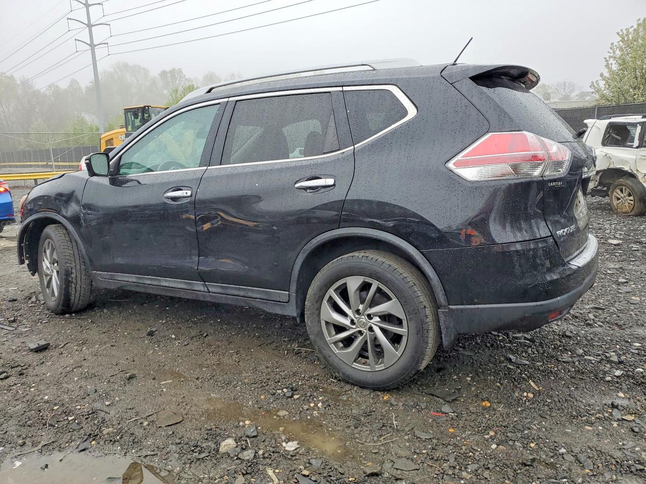 2015 Nissan Rogue Sl Black vin: 5N1AT2MV7FC879237