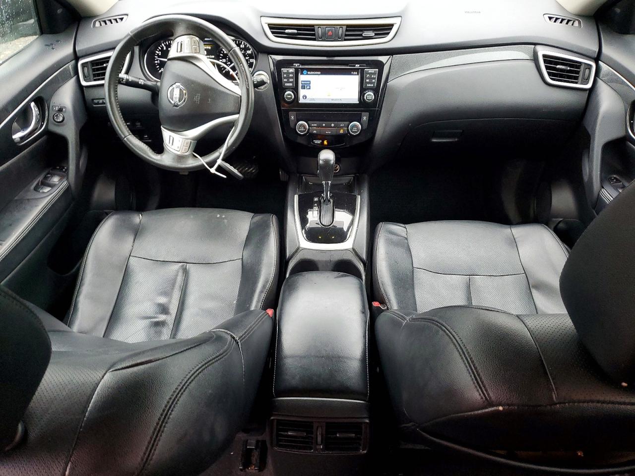 2015 Nissan Rogue Sl Black vin: 5N1AT2MV7FC879237