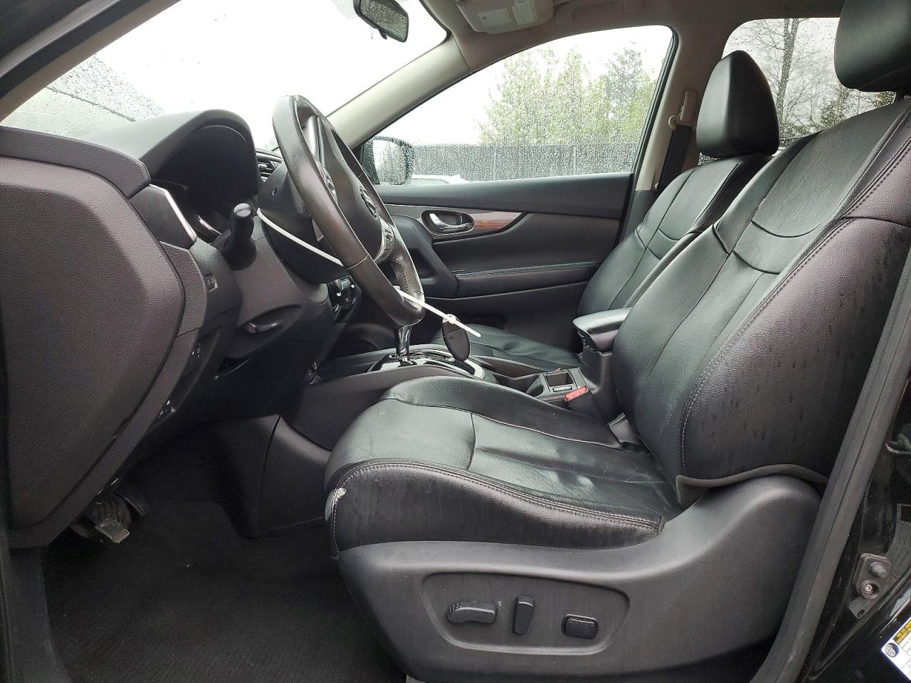 2015 Nissan Rogue Sl Black vin: 5N1AT2MV7FC879237