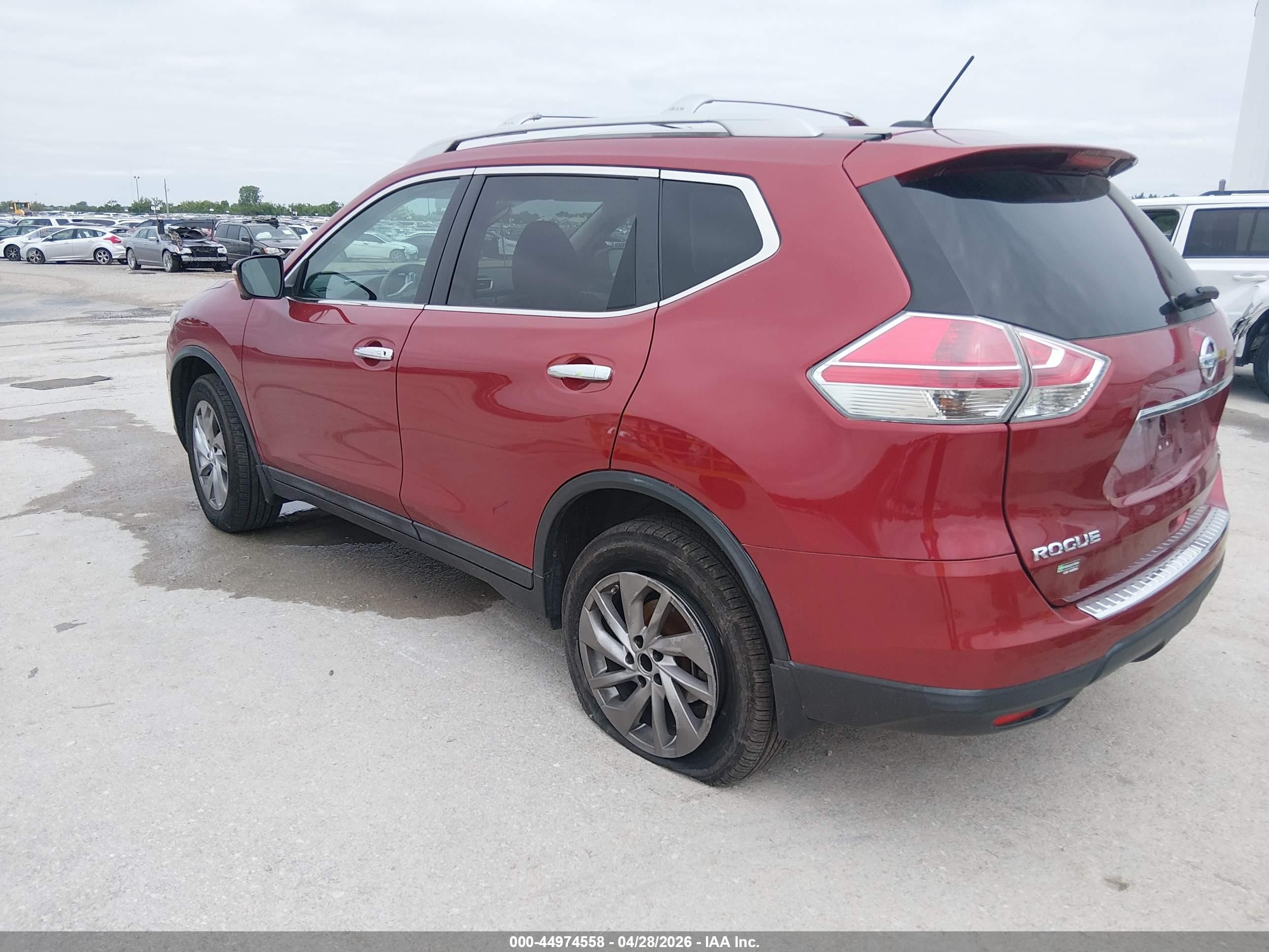 2015 Nissan Rogue S/sl/sv Red vin: 5N1AT2MV7FC886575