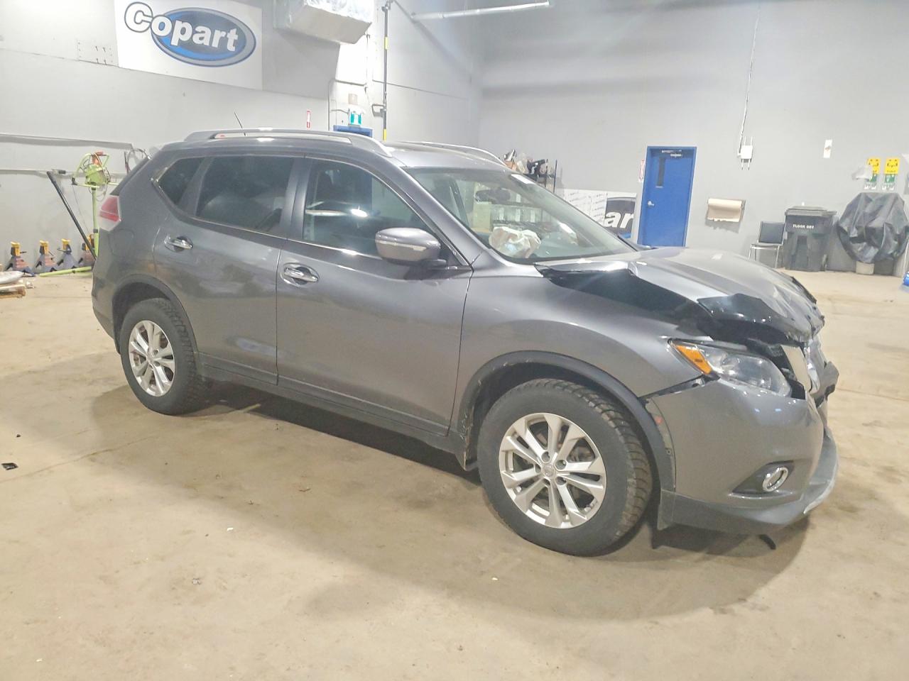 2015 Nissan Rogue S Gray vin: 5N1AT2MV7FC905688
