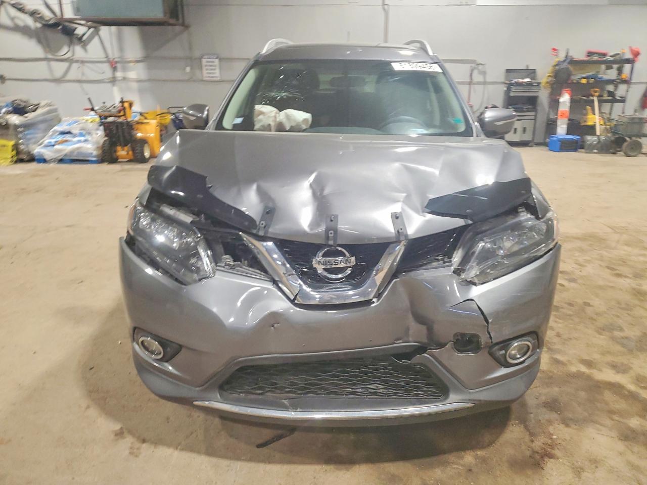 2015 Nissan Rogue S Gray vin: 5N1AT2MV7FC905688