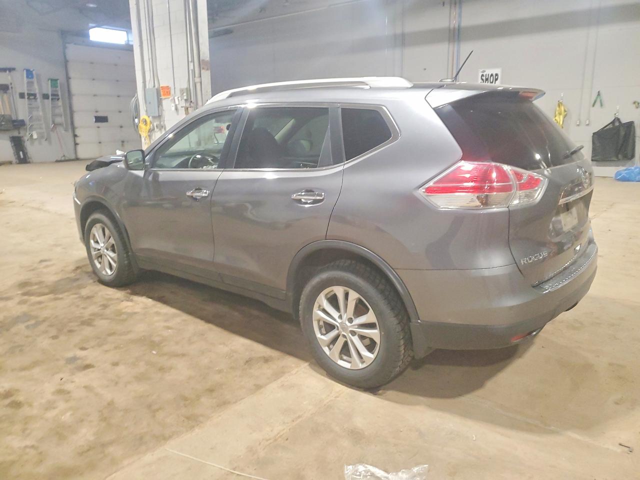2015 Nissan Rogue S Gray vin: 5N1AT2MV7FC905688