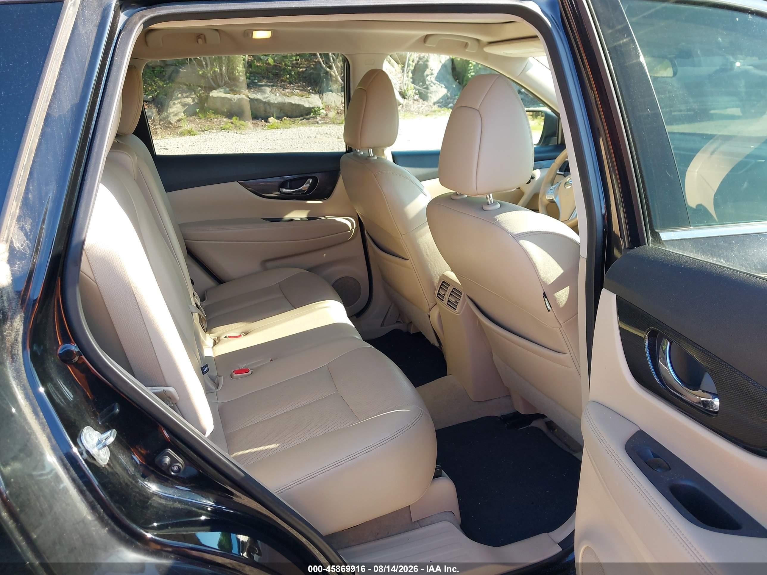 2015 Nissan Rogue Sl Black vin: 5N1AT2MV7FC907148