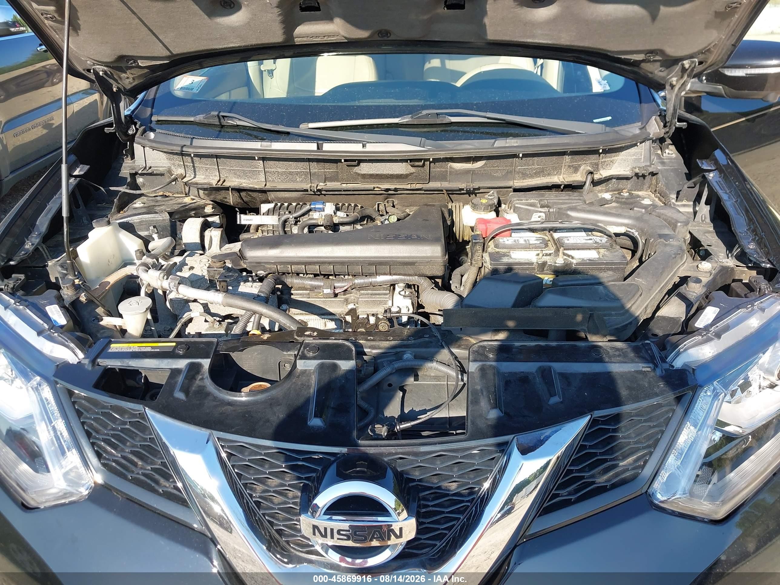 2015 Nissan Rogue Sl Black vin: 5N1AT2MV7FC907148