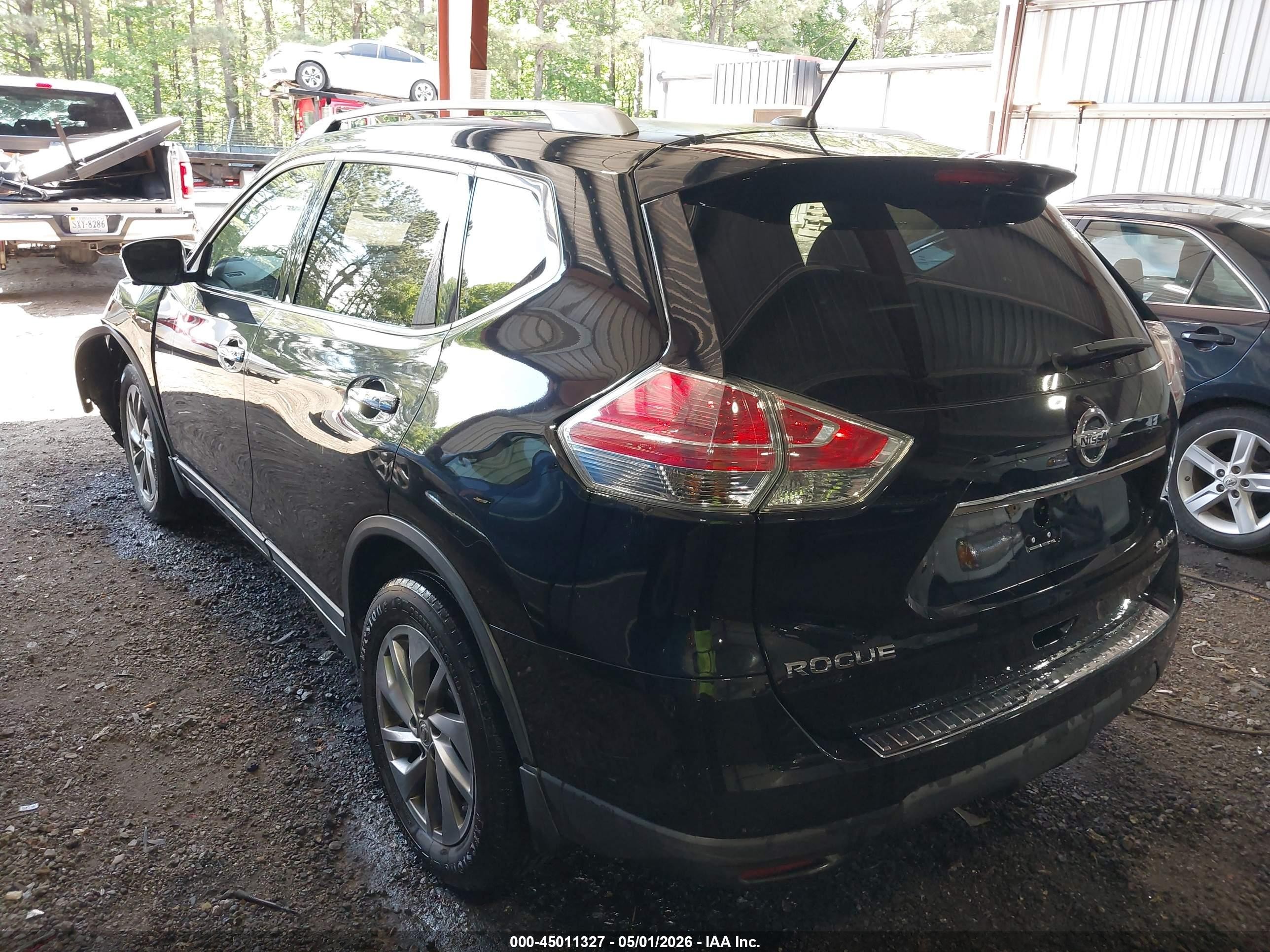 2015 Nissan Rogue Sl Черный vin: 5N1AT2MV7FC908252