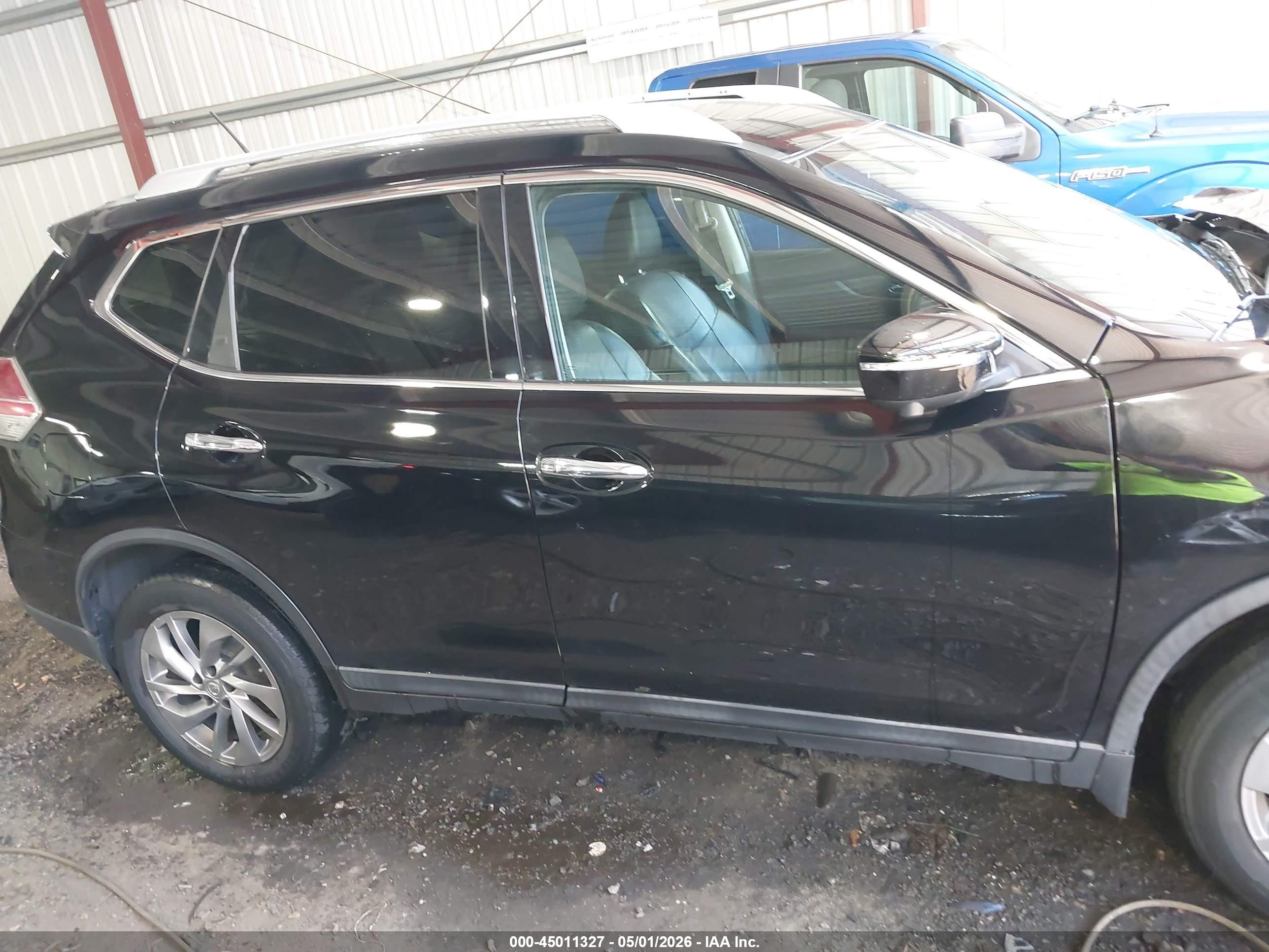 2015 Nissan Rogue Sl Черный vin: 5N1AT2MV7FC908252