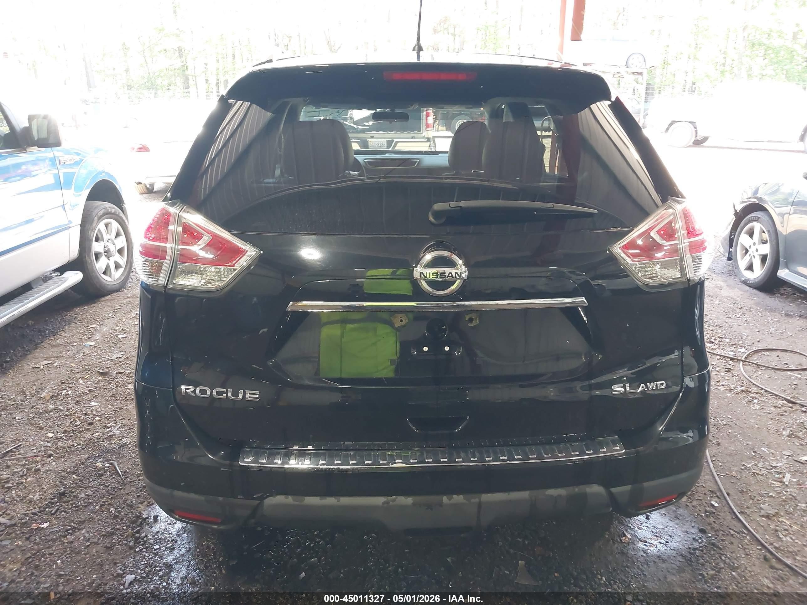 2015 Nissan Rogue Sl Черный vin: 5N1AT2MV7FC908252