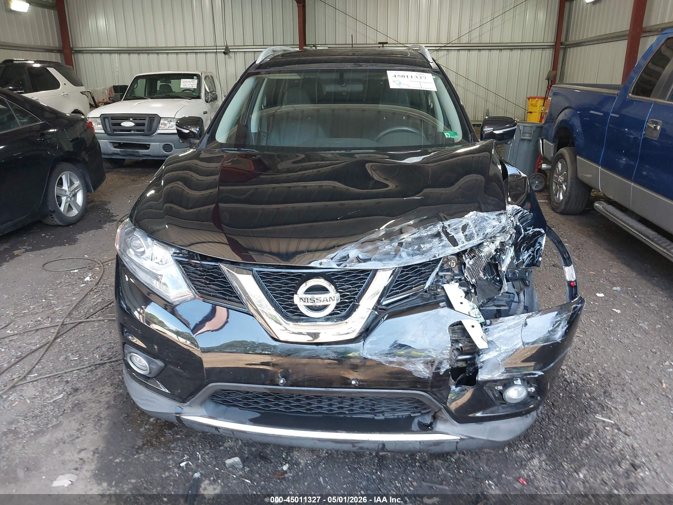 2015 Nissan Rogue Sl Черный vin: 5N1AT2MV7FC908252