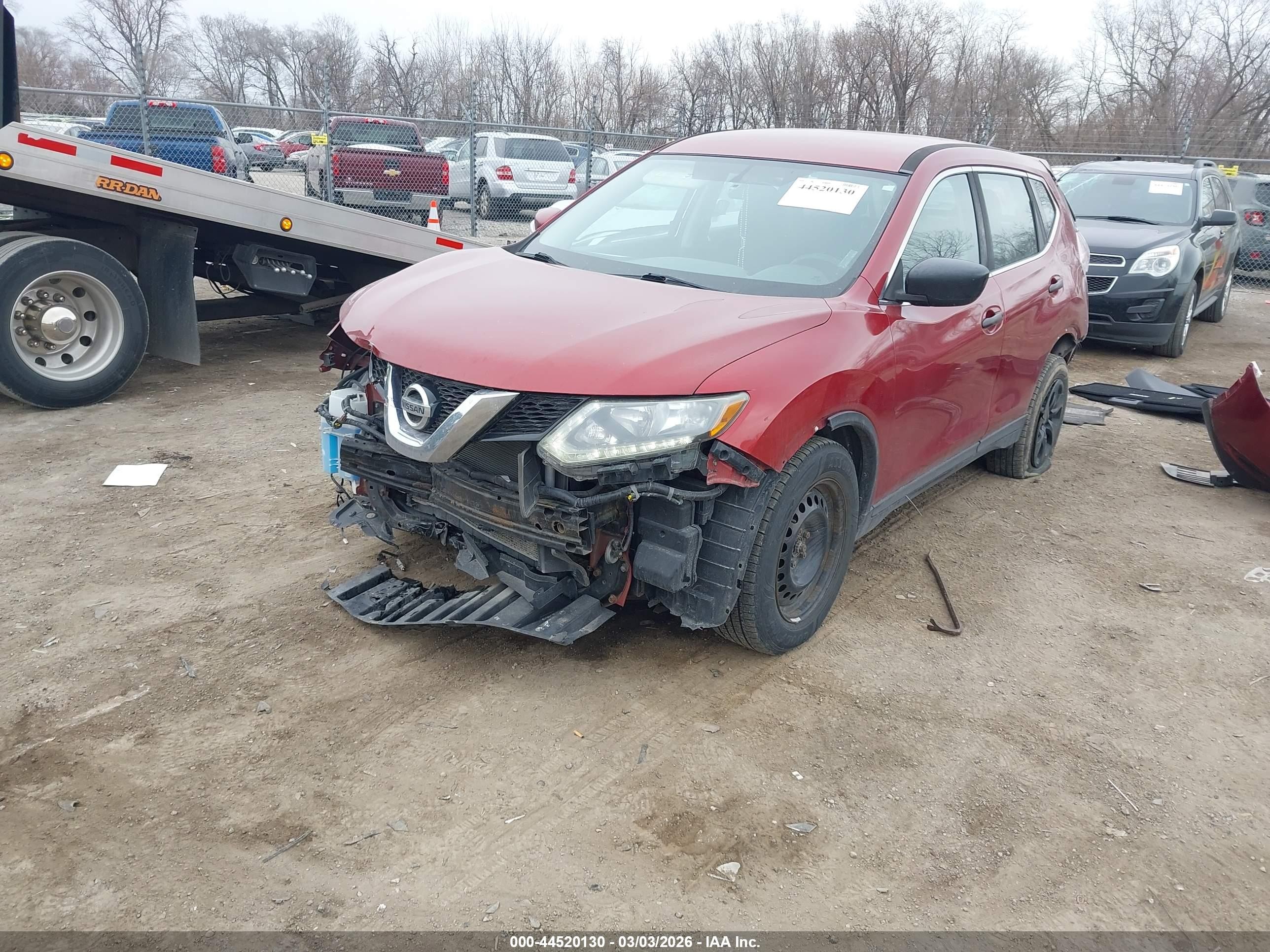 2016 Nissan Rogue S/sl/sv Red vin: 5N1AT2MV7GC811831