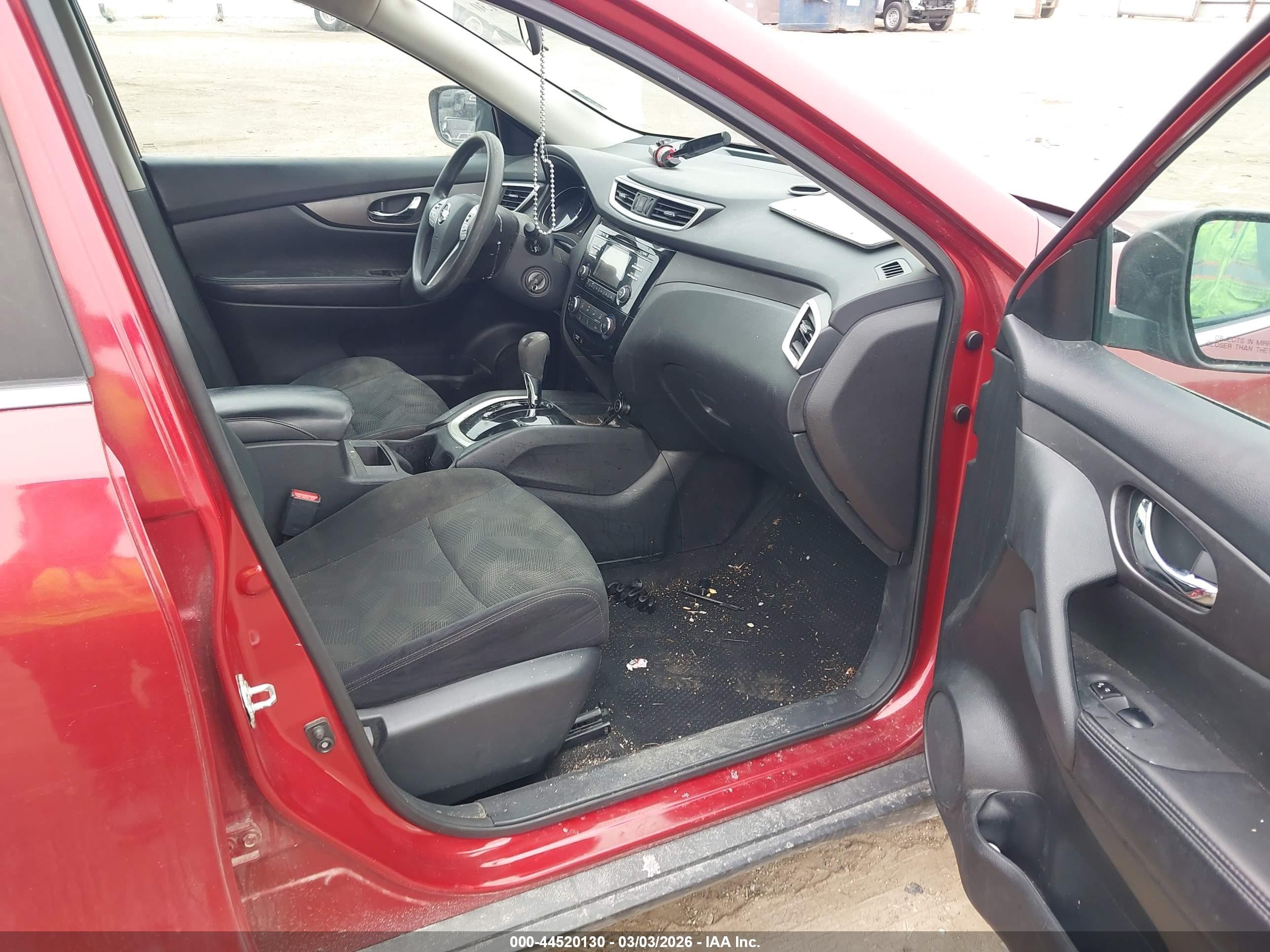 2016 Nissan Rogue S/sl/sv Red vin: 5N1AT2MV7GC811831