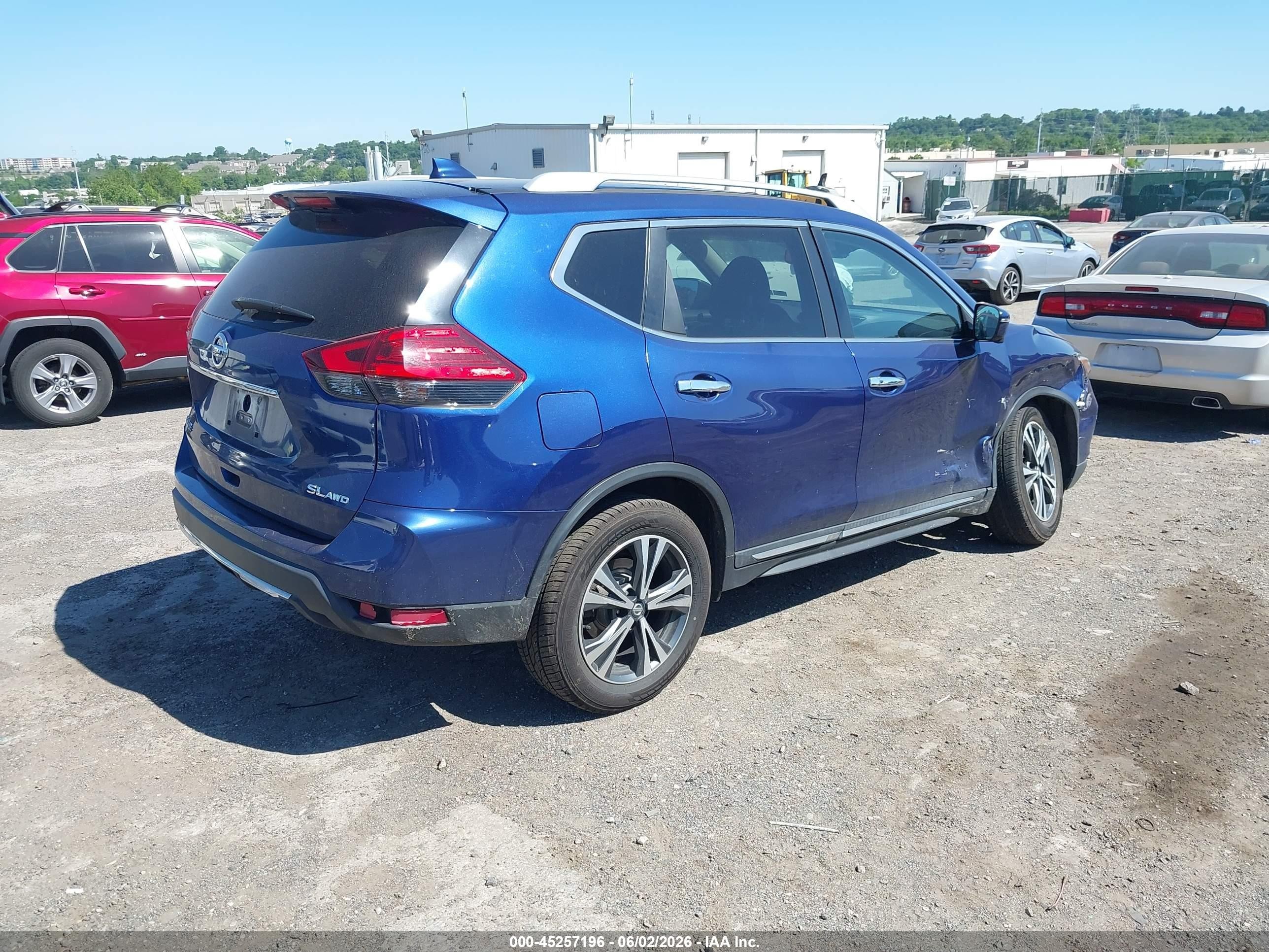2017 Nissan Rogue Sl Blue vin: 5N1AT2MV7HC749509
