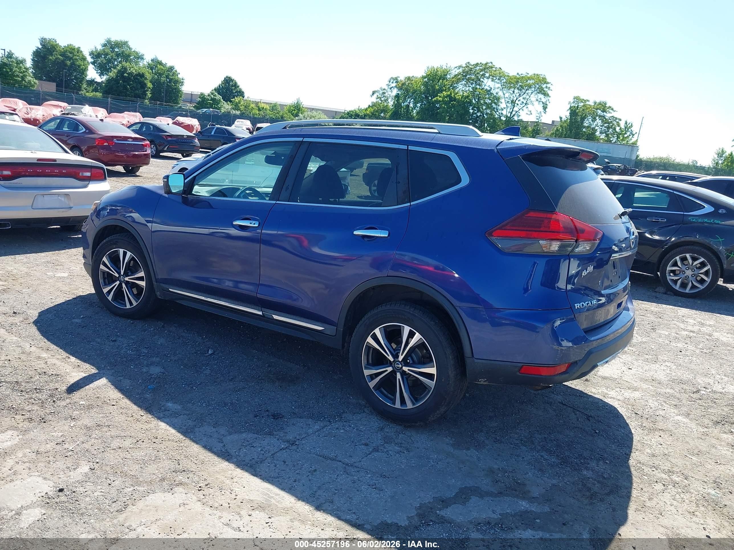 2017 Nissan Rogue Sl Blue vin: 5N1AT2MV7HC749509