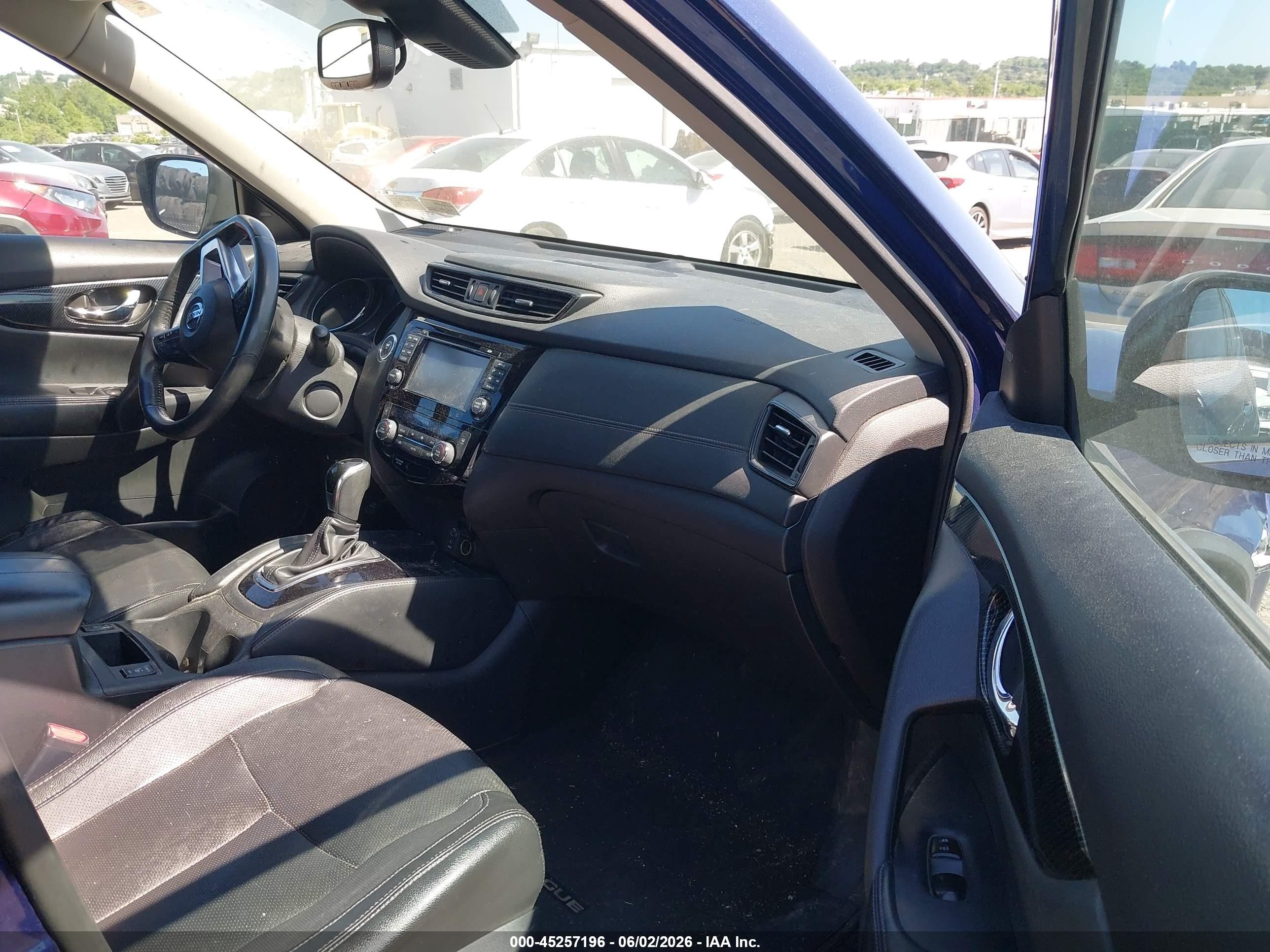 2017 Nissan Rogue Sl Blue vin: 5N1AT2MV7HC749509