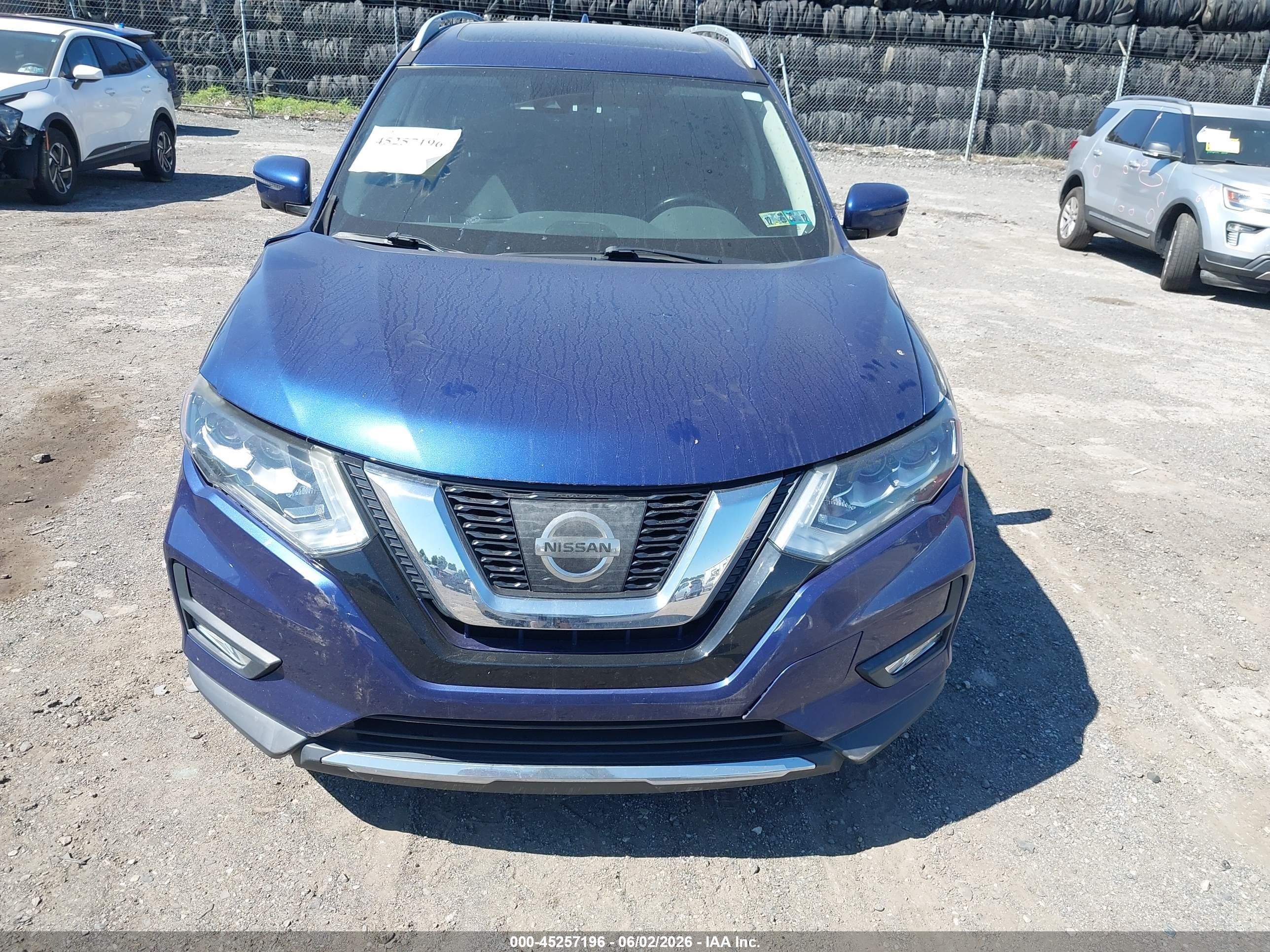 2017 Nissan Rogue Sl Blue vin: 5N1AT2MV7HC749509