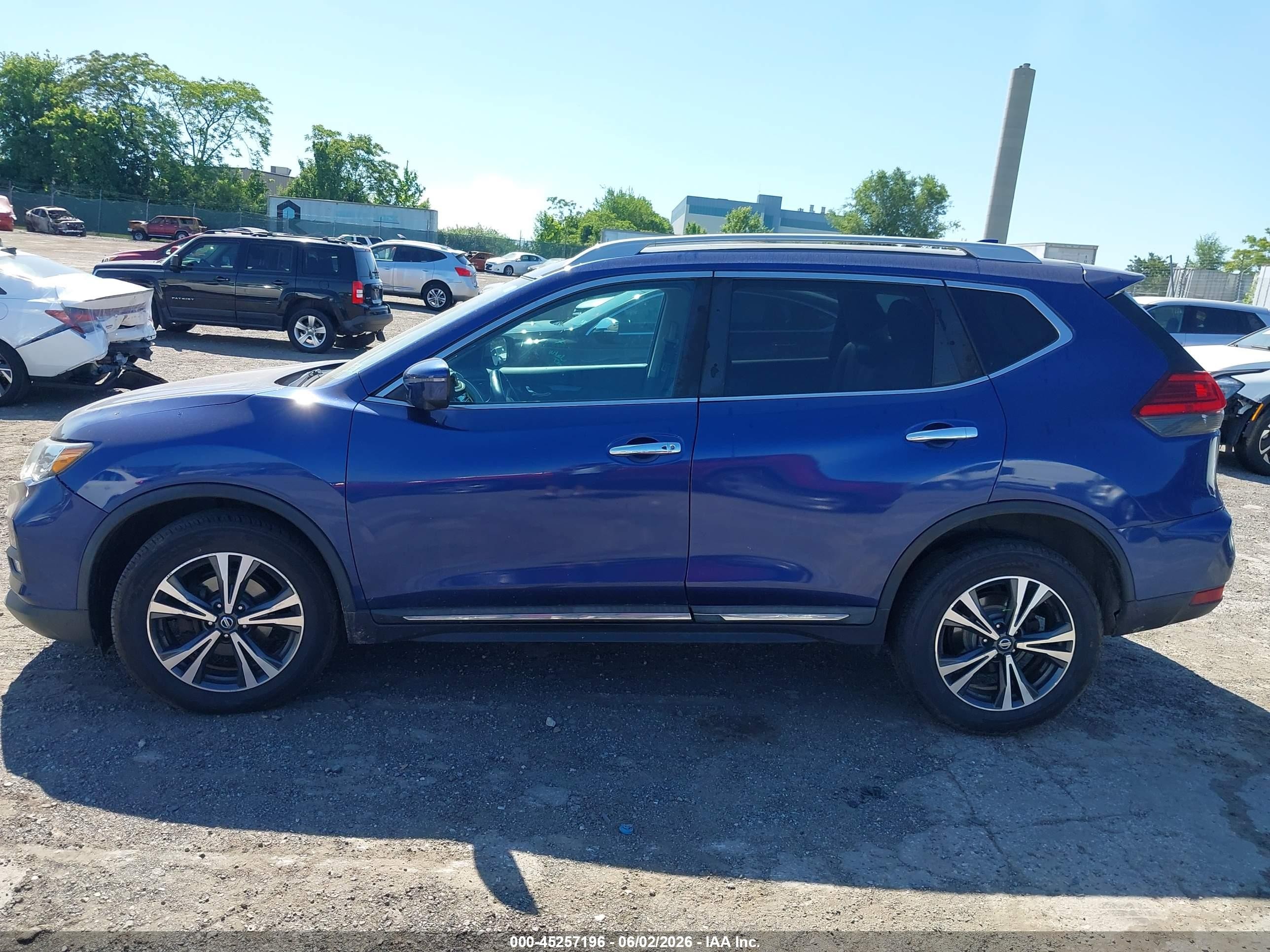 2017 Nissan Rogue Sl Blue vin: 5N1AT2MV7HC749509