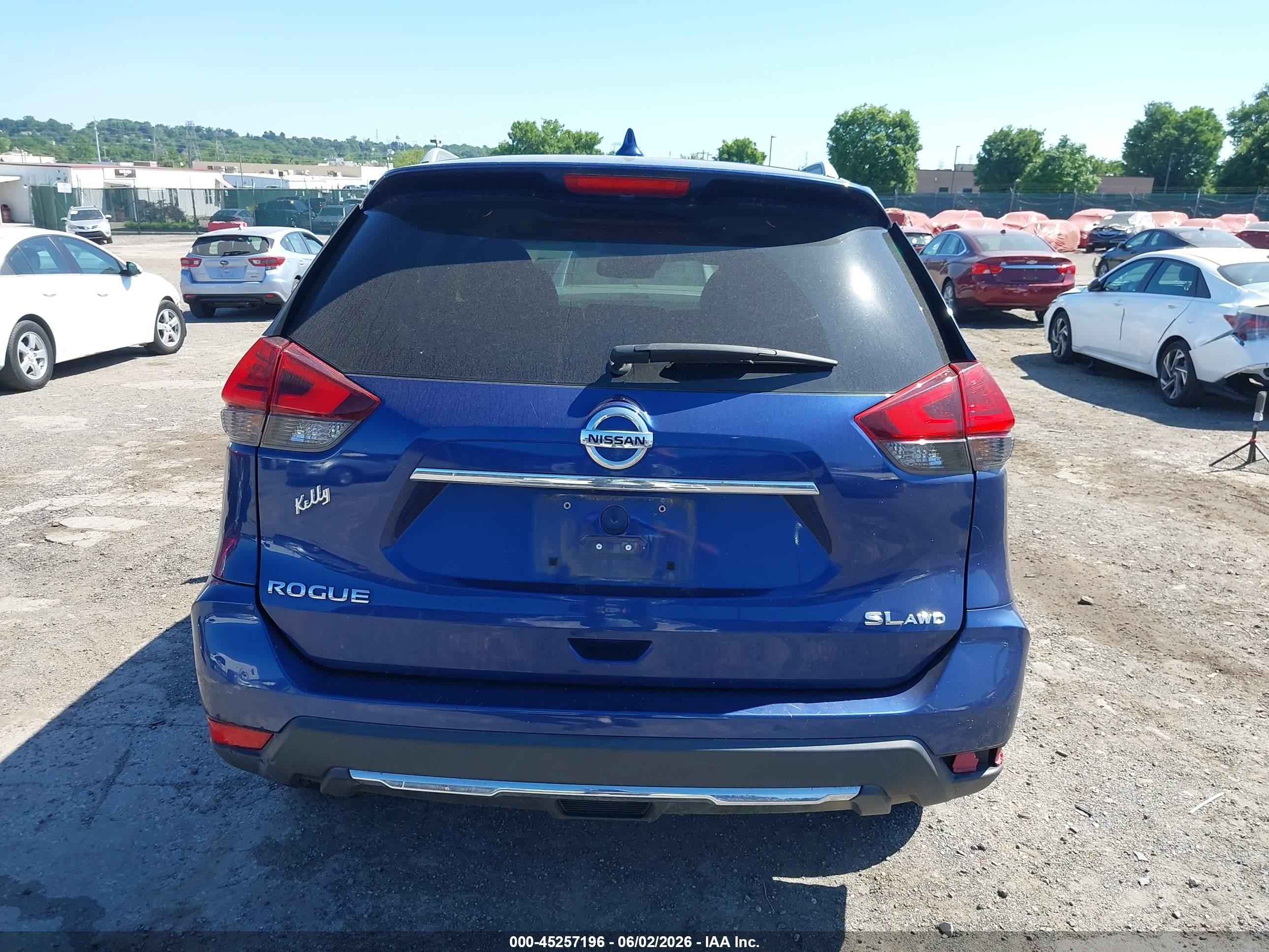 2017 Nissan Rogue Sl Blue vin: 5N1AT2MV7HC749509