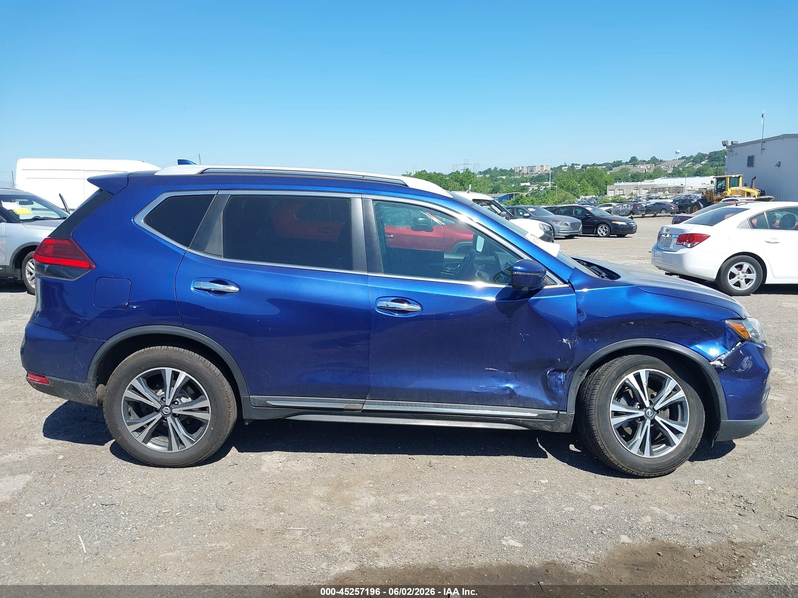 2017 Nissan Rogue Sl Blue vin: 5N1AT2MV7HC749509