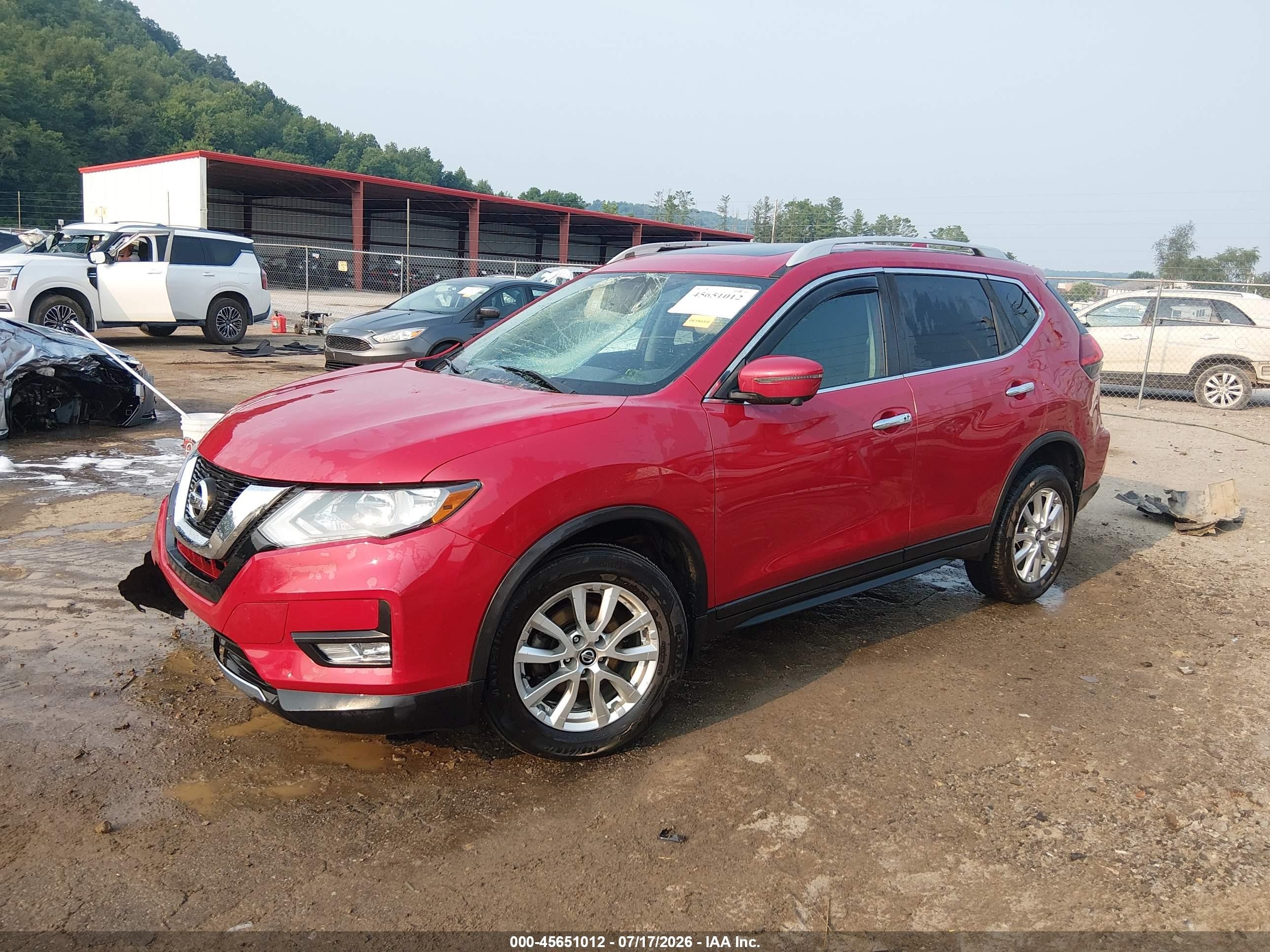 2017 Nissan Rogue Sv Red vin: 5N1AT2MV7HC769906