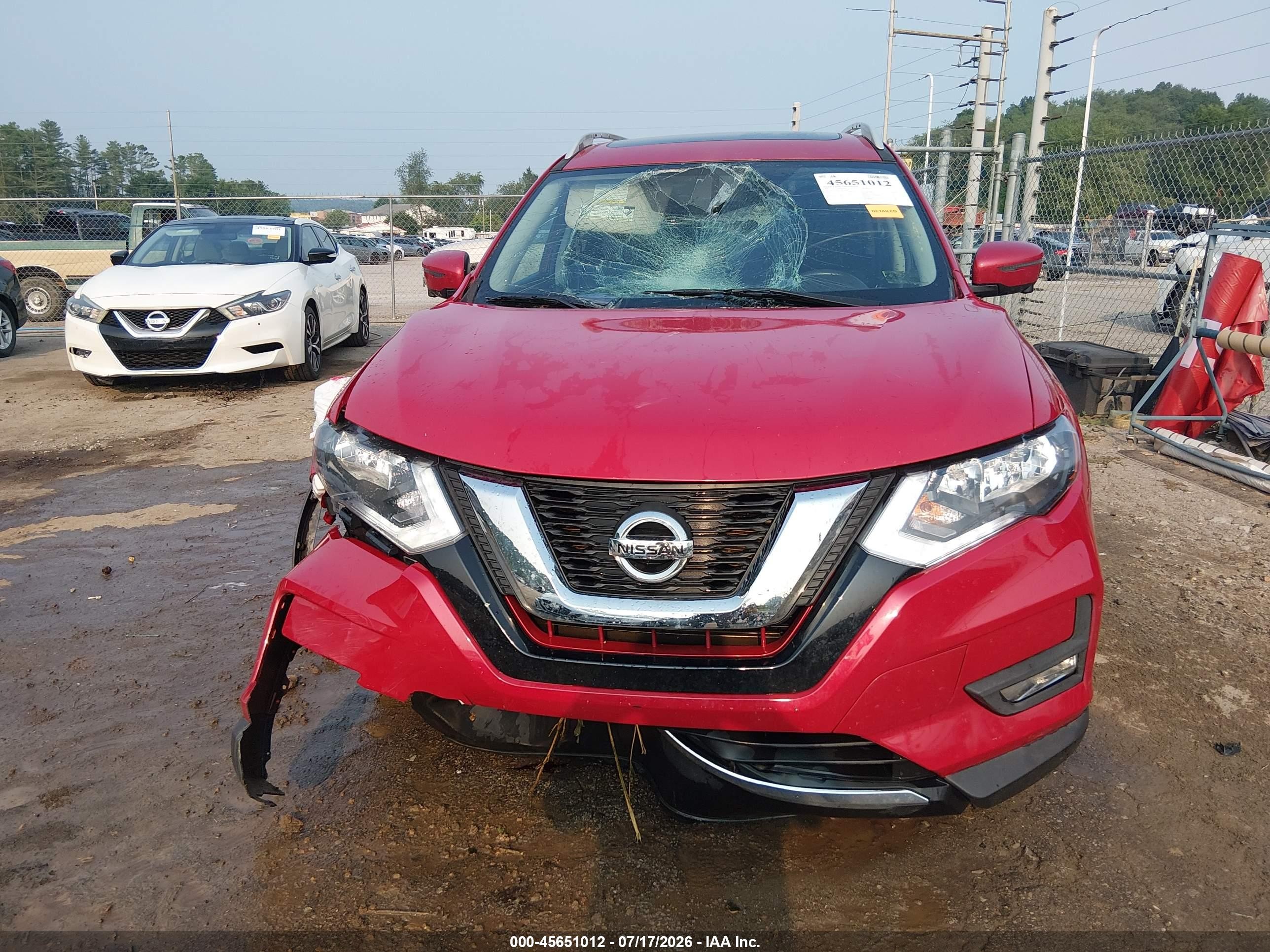 2017 Nissan Rogue Sv Red vin: 5N1AT2MV7HC769906