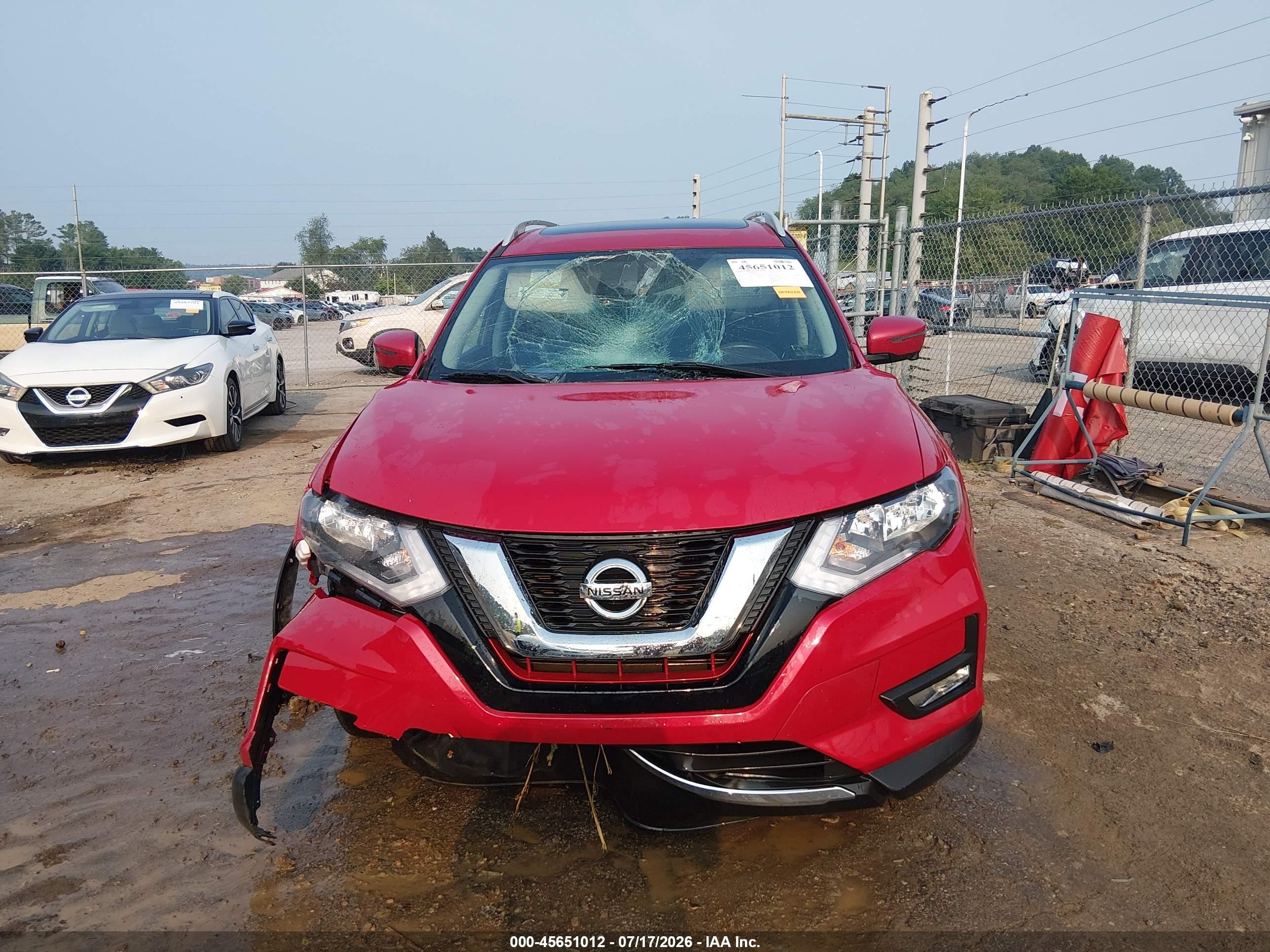 2017 Nissan Rogue Sv Red vin: 5N1AT2MV7HC769906