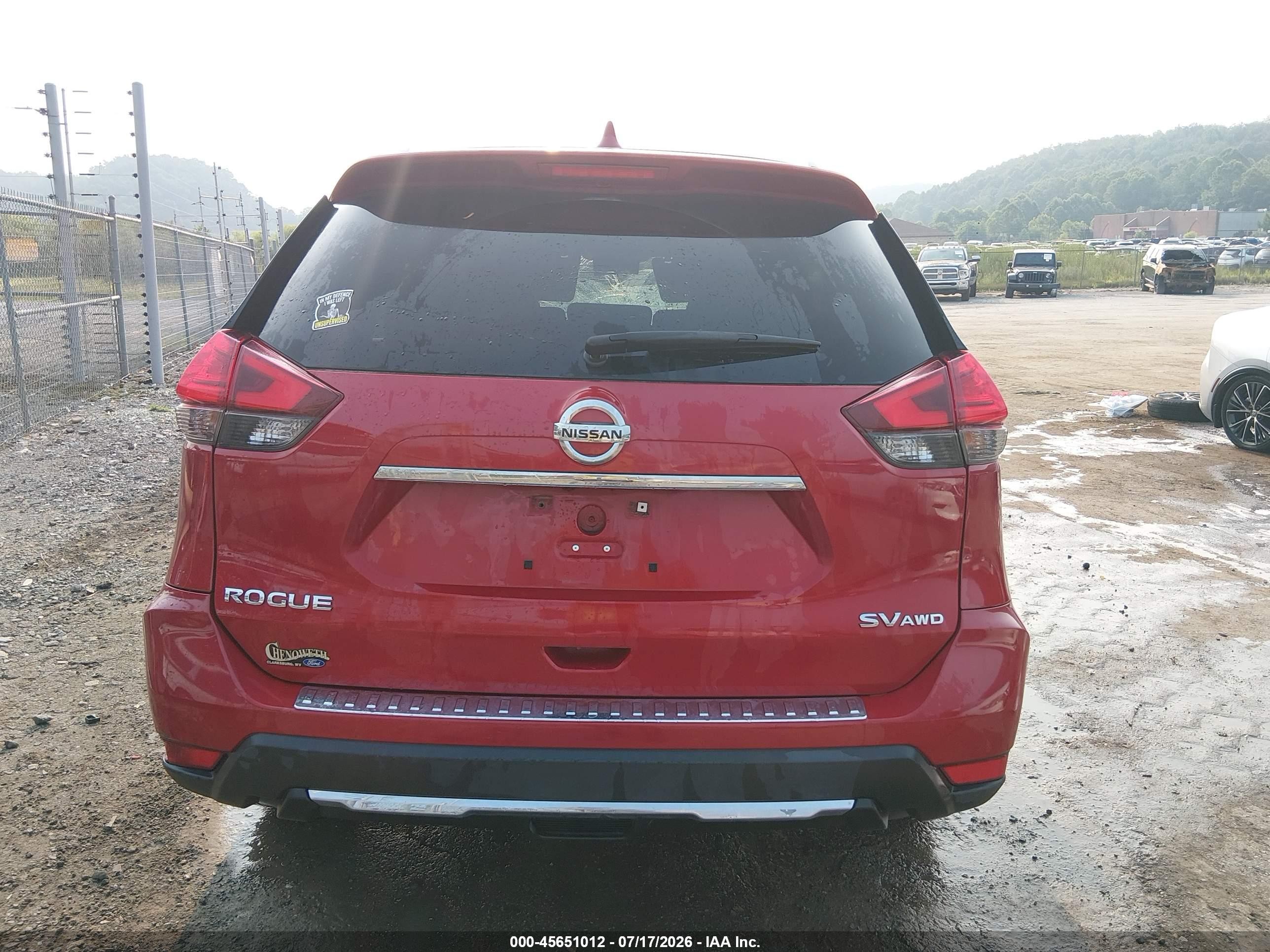 2017 Nissan Rogue Sv Red vin: 5N1AT2MV7HC769906