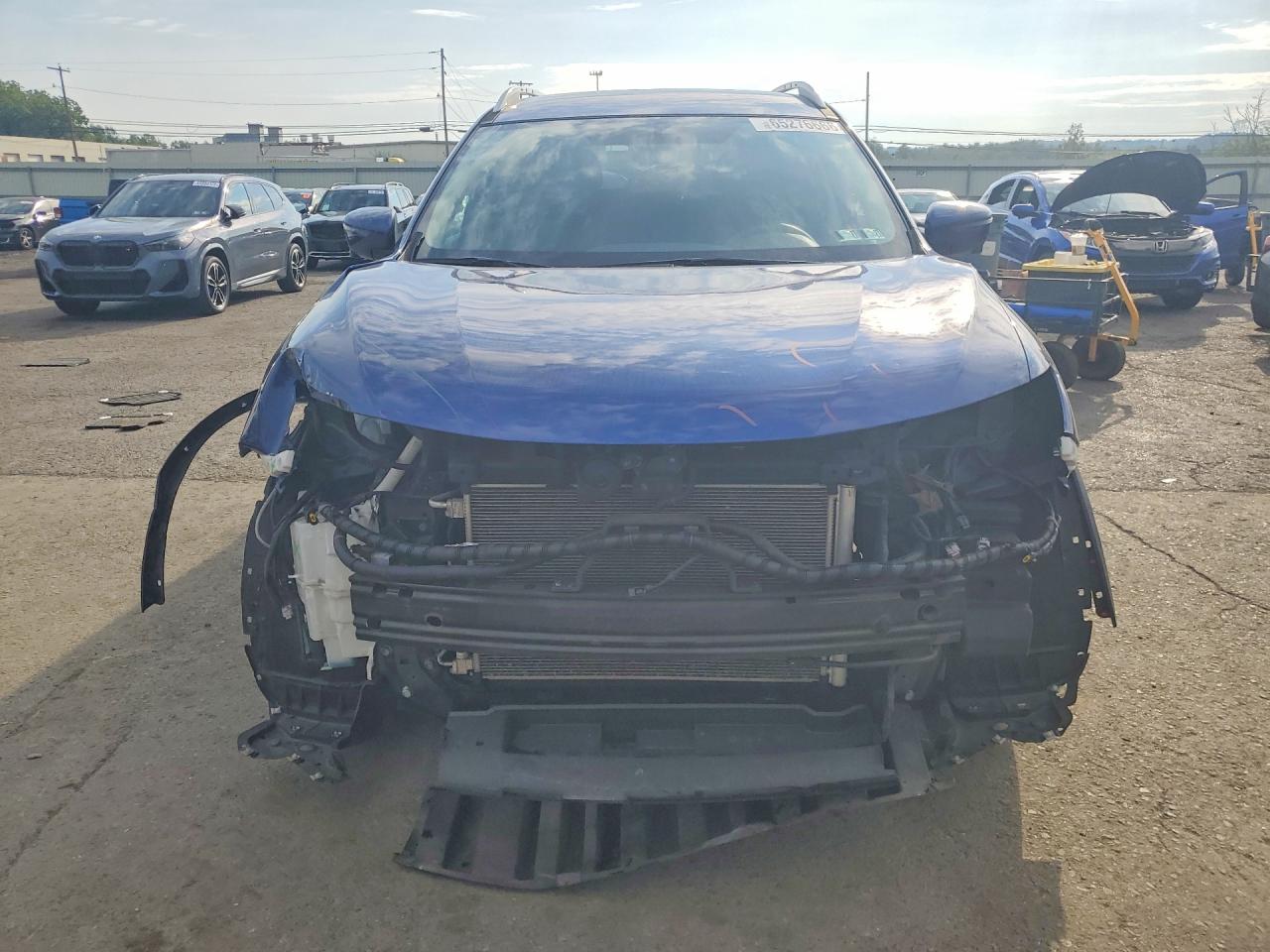 2017 Nissan Rogue Sv Blue vin: 5N1AT2MV7HC822295