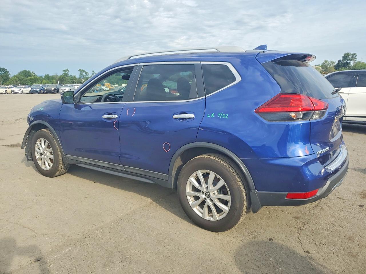 2017 Nissan Rogue Sv Blue vin: 5N1AT2MV7HC822295