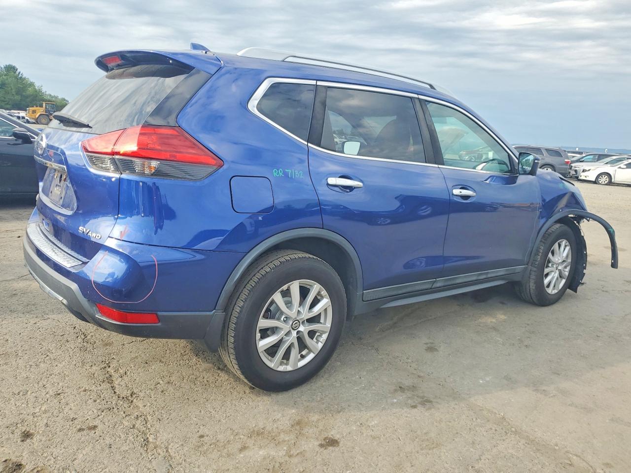 2017 Nissan Rogue Sv Blue vin: 5N1AT2MV7HC822295