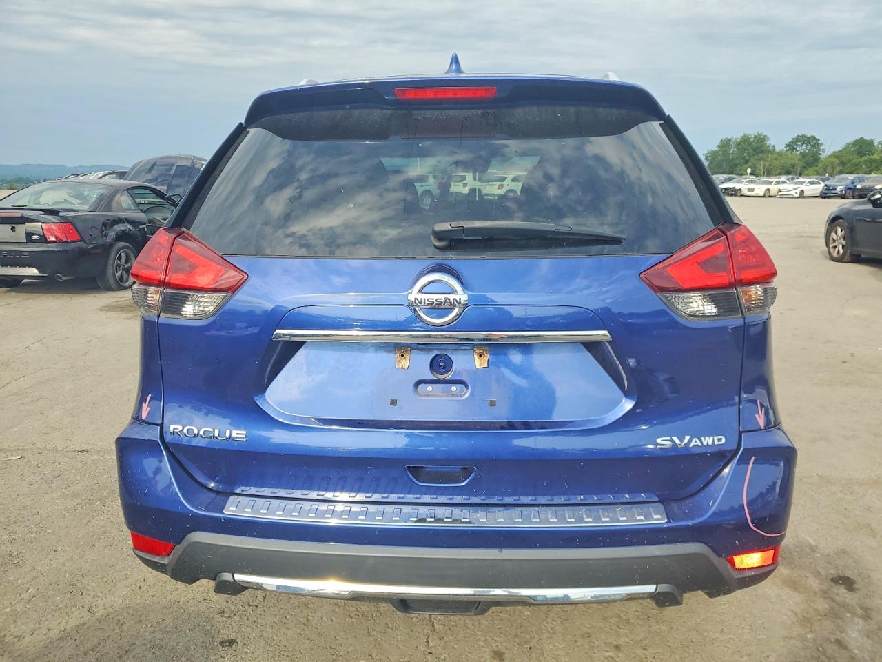 2017 Nissan Rogue Sv Blue vin: 5N1AT2MV7HC822295