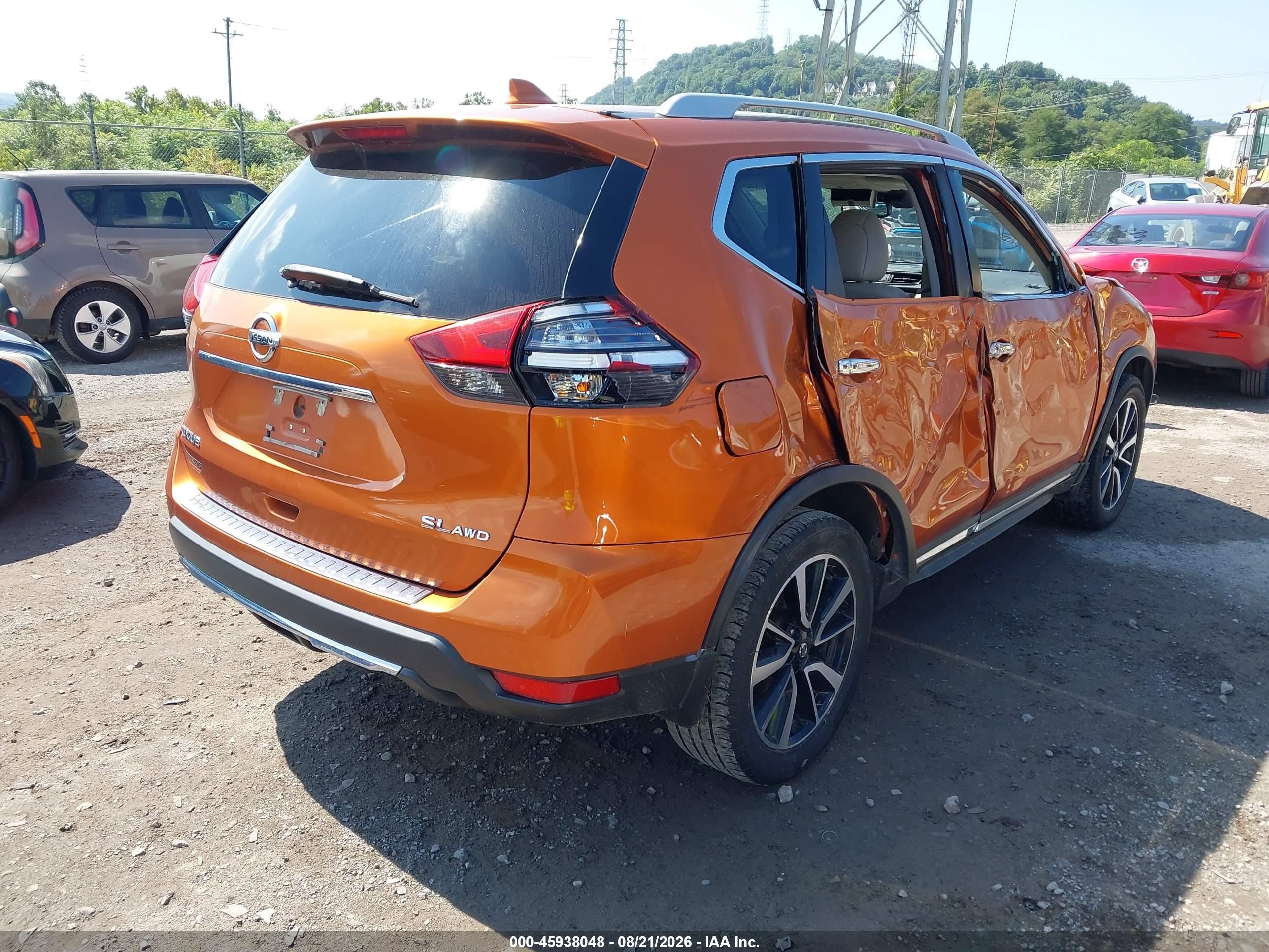2017 Nissan Rogue Sl Orange vin: 5N1AT2MV7HC829358