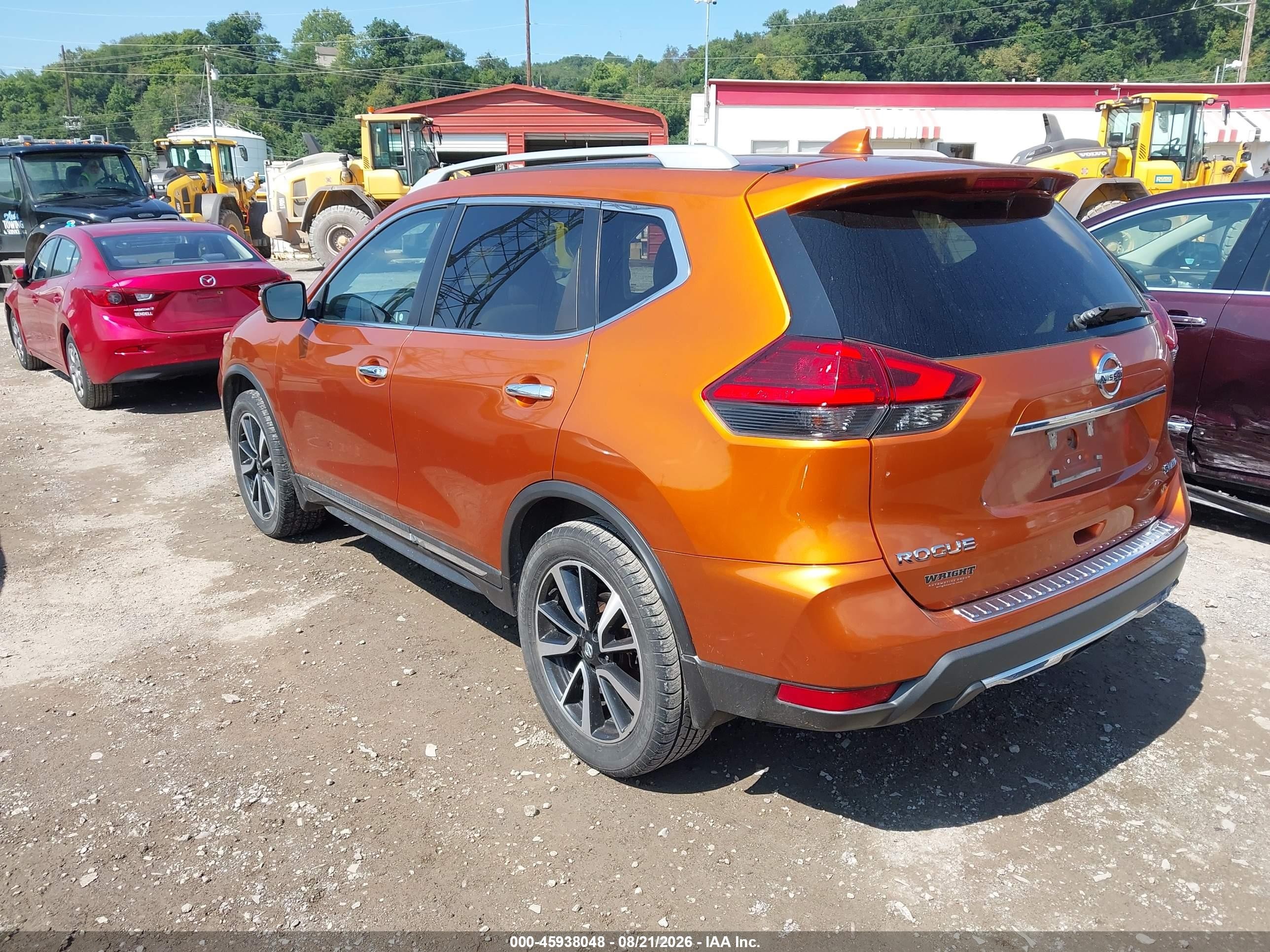 2017 Nissan Rogue Sl Orange vin: 5N1AT2MV7HC829358