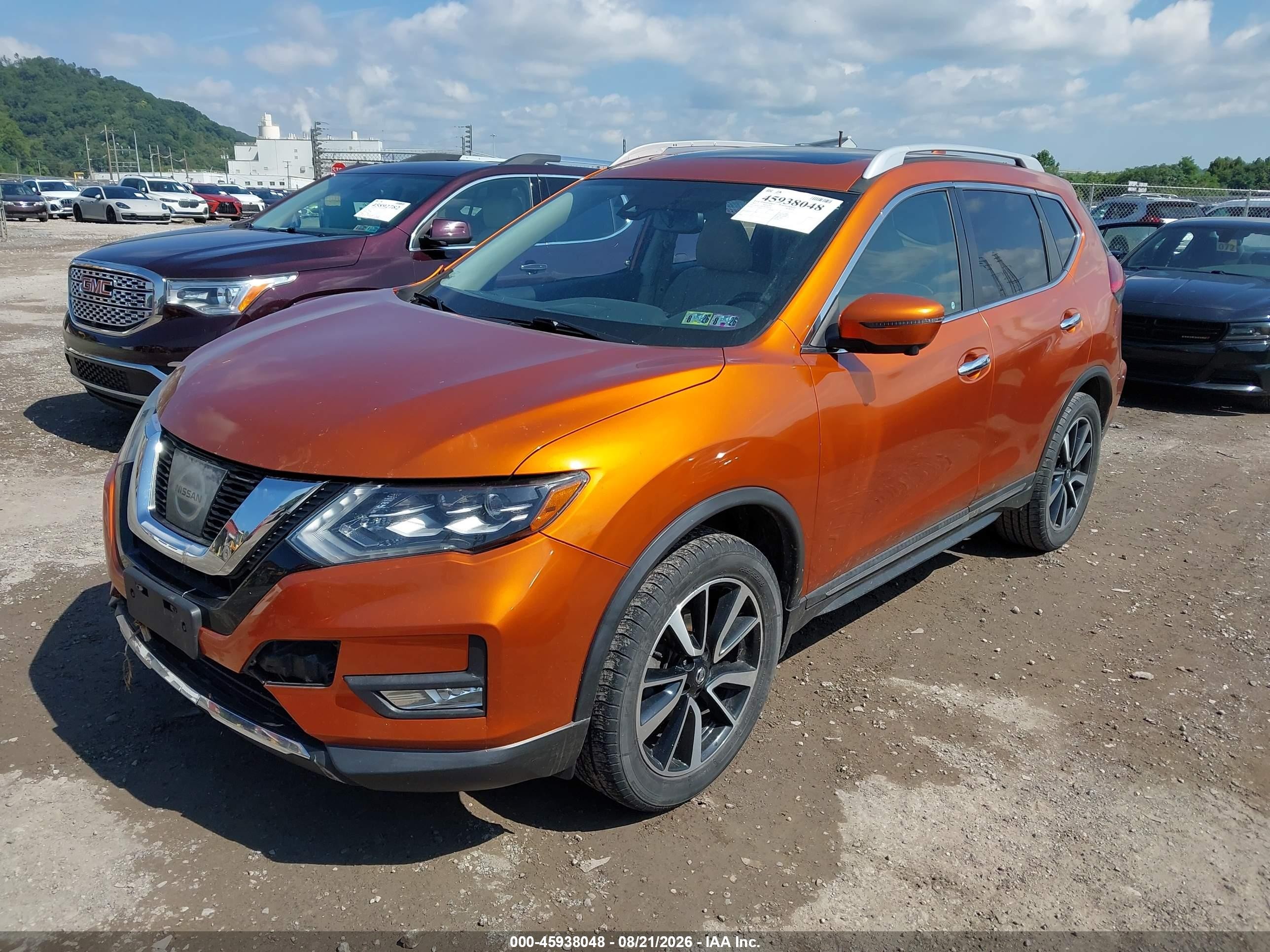 2017 Nissan Rogue Sl Orange vin: 5N1AT2MV7HC829358