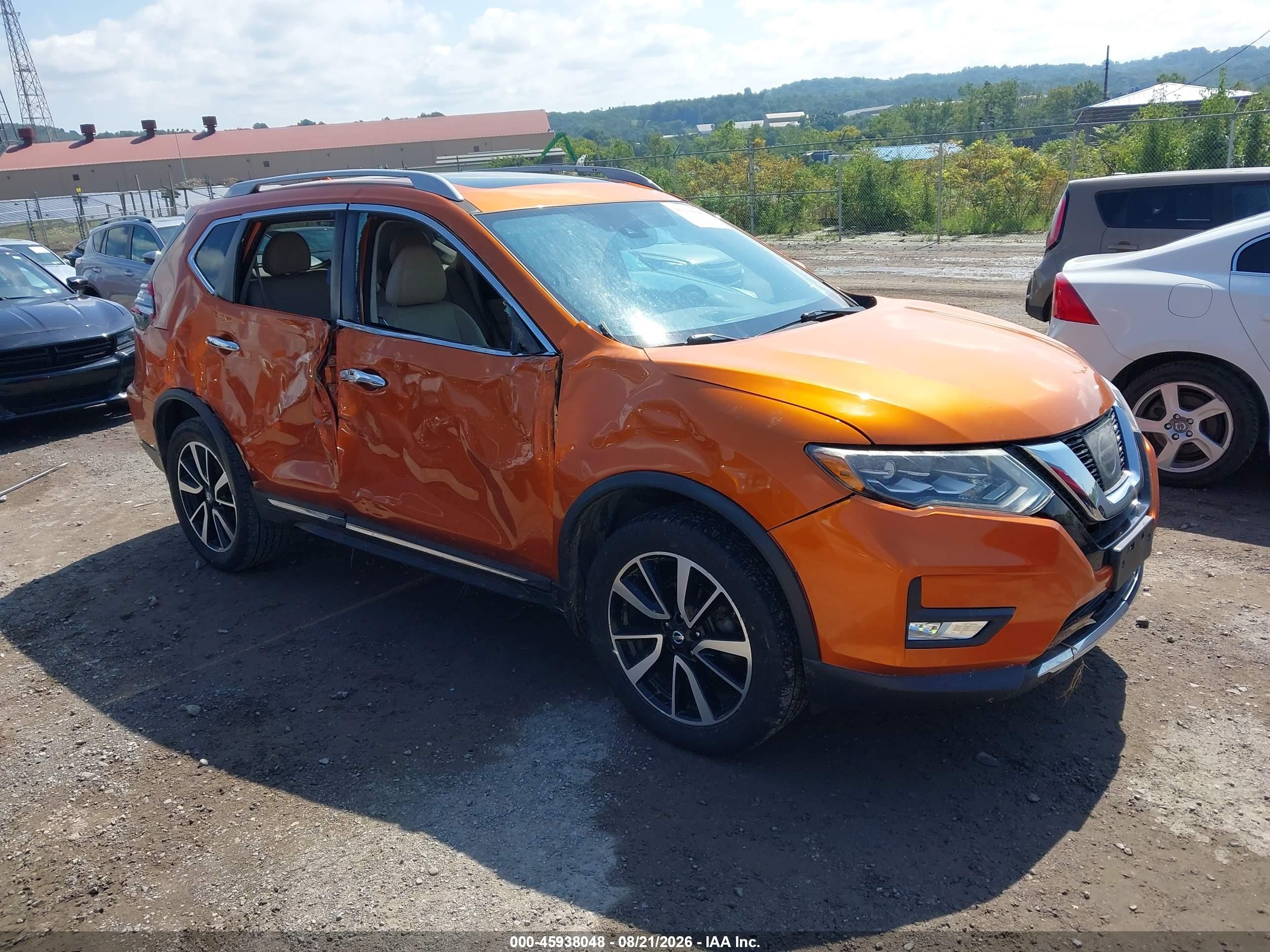 2017 Nissan Rogue Sl Orange vin: 5N1AT2MV7HC829358