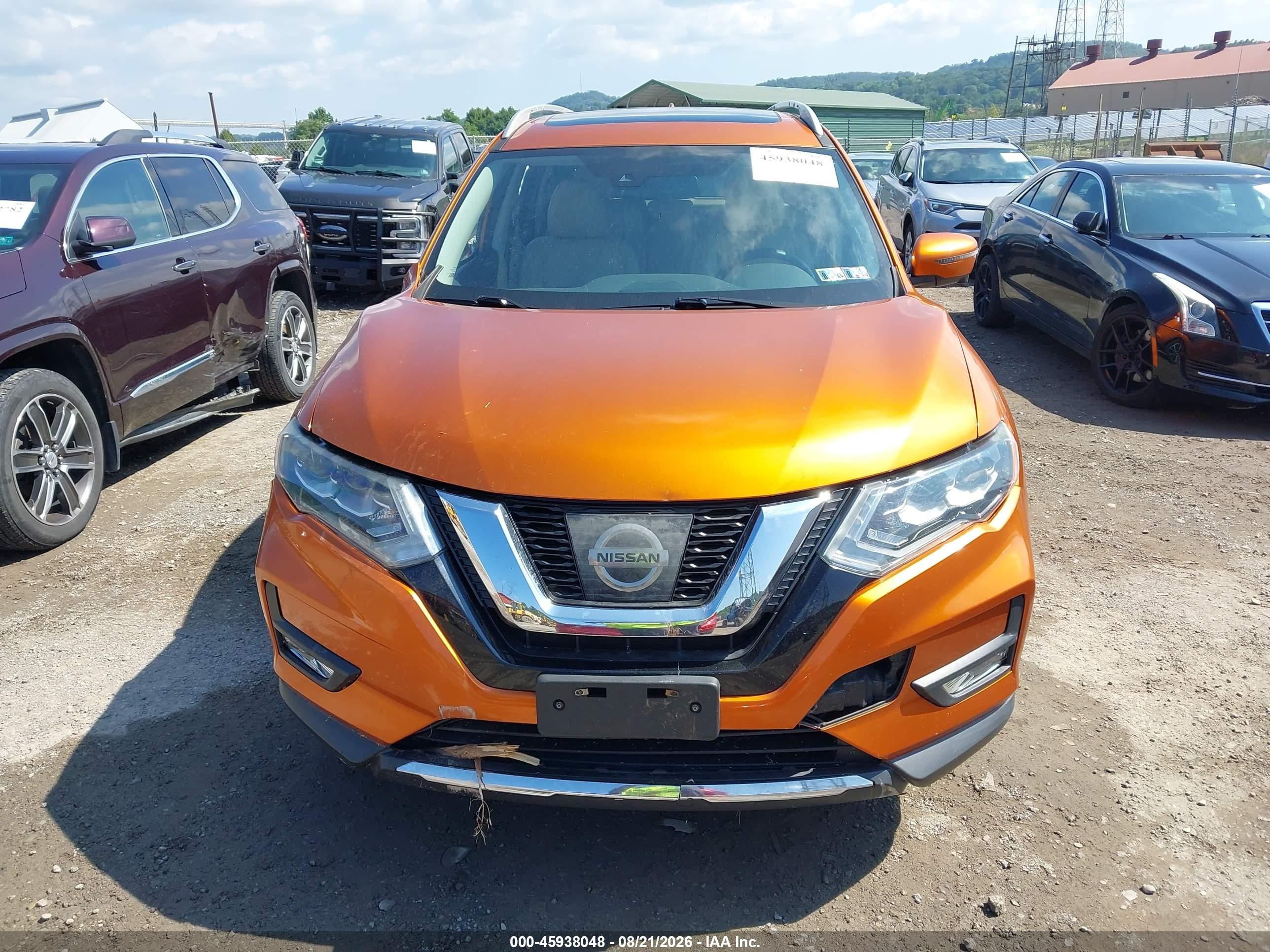2017 Nissan Rogue Sl Orange vin: 5N1AT2MV7HC829358