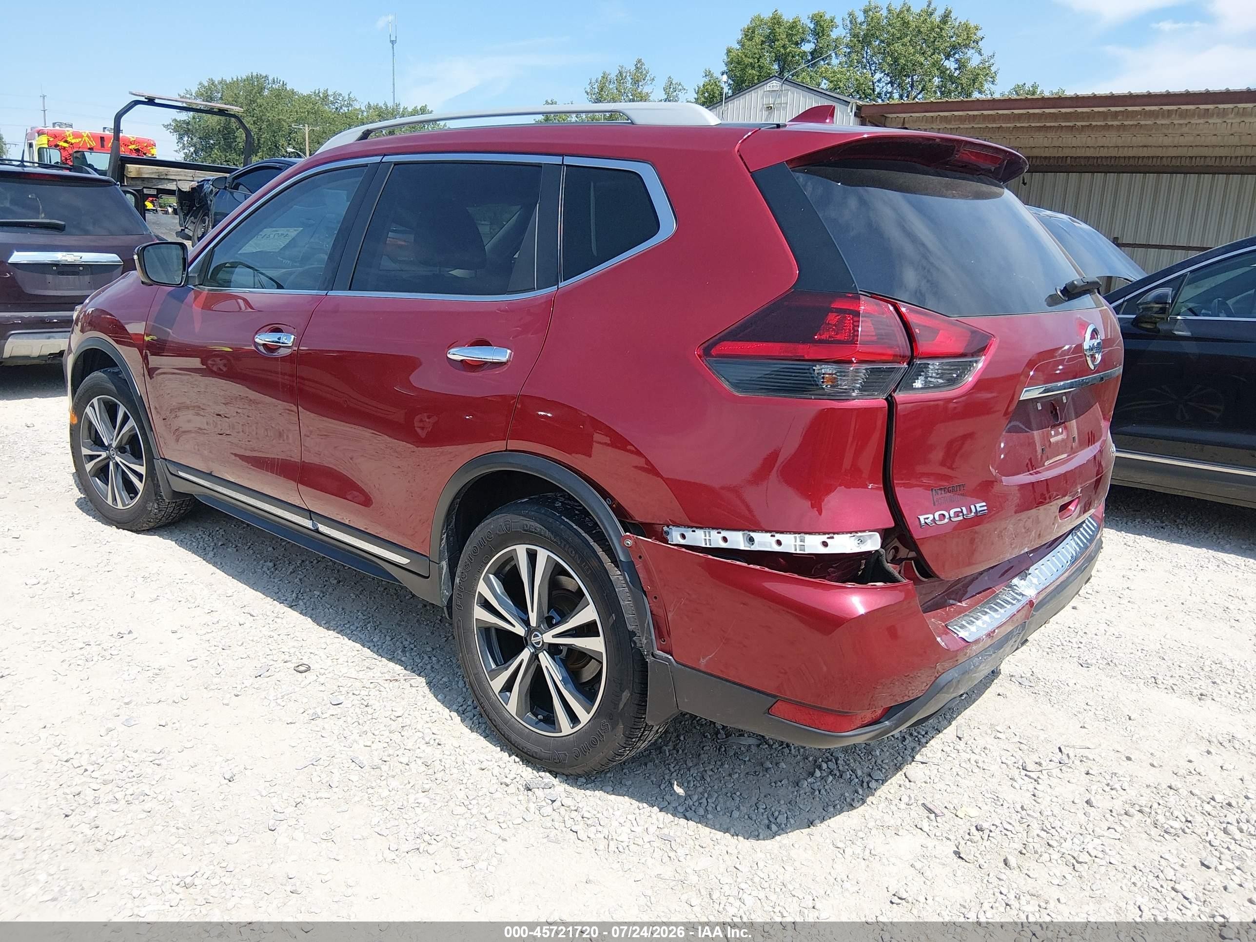 2018 Nissan Rogue Sl Red vin: 5N1AT2MV7JC768437