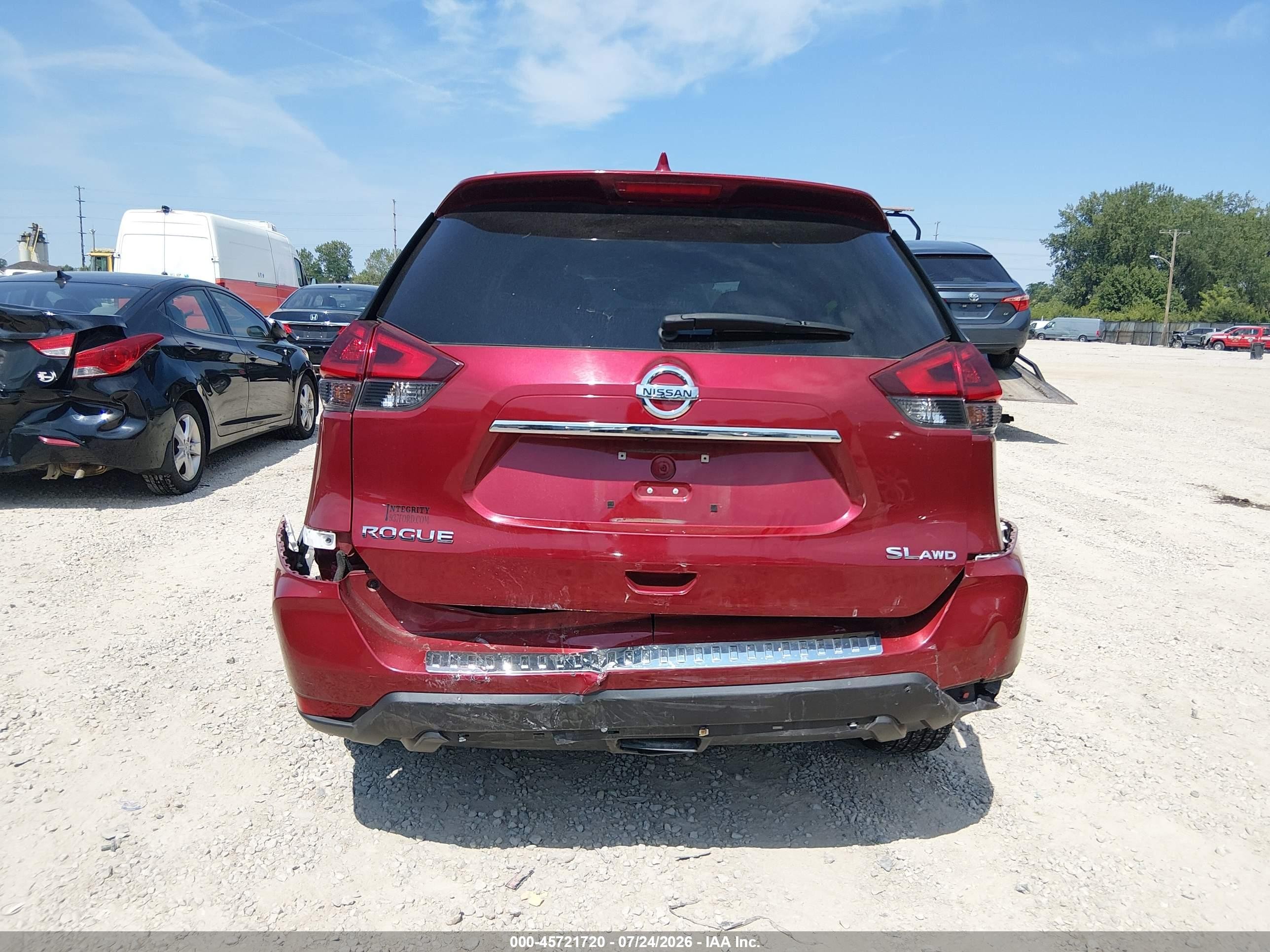 2018 Nissan Rogue Sl Red vin: 5N1AT2MV7JC768437