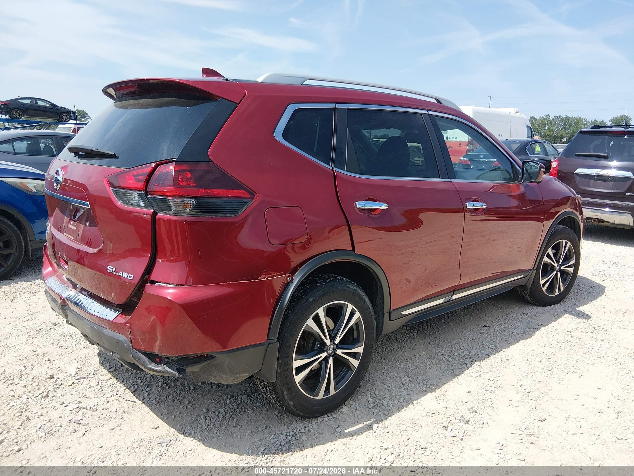 2018 Nissan Rogue Sl Red vin: 5N1AT2MV7JC768437