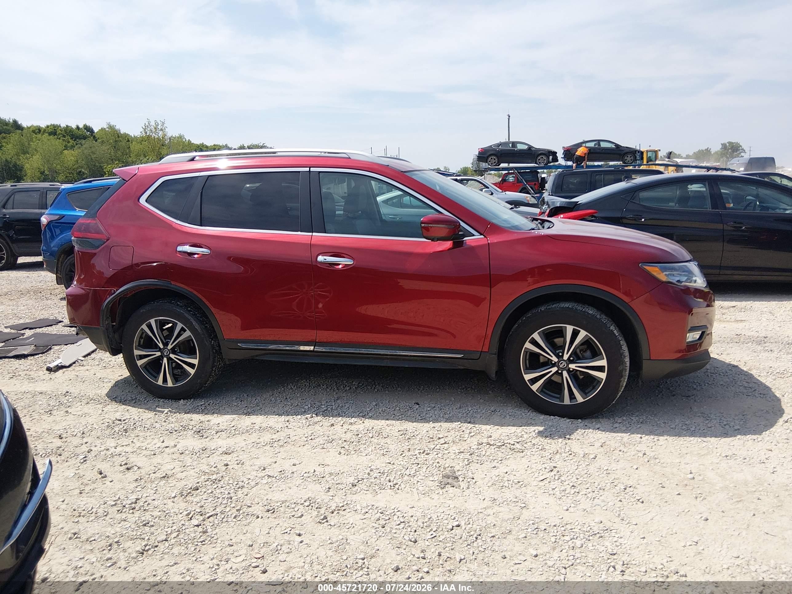2018 Nissan Rogue Sl Red vin: 5N1AT2MV7JC768437