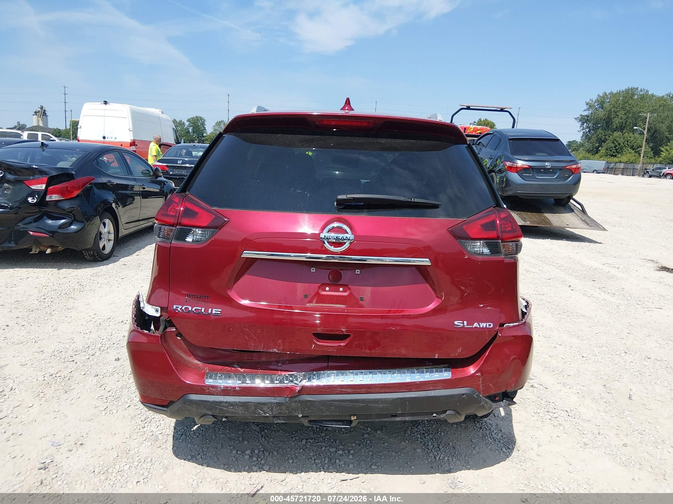 2018 Nissan Rogue Sl Red vin: 5N1AT2MV7JC768437