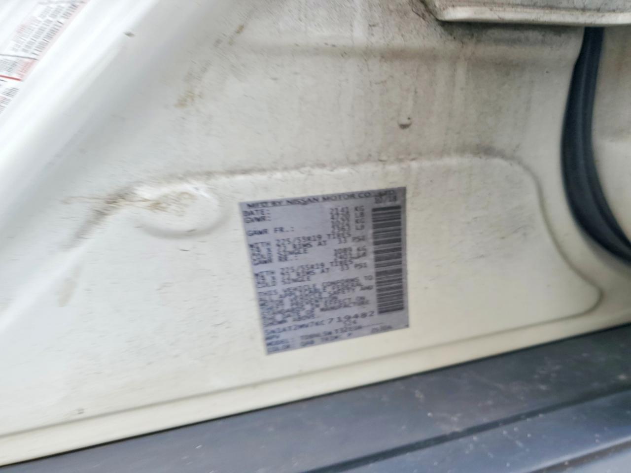 2019 Nissan Rogue Sl White vin: 5N1AT2MV7KC719482