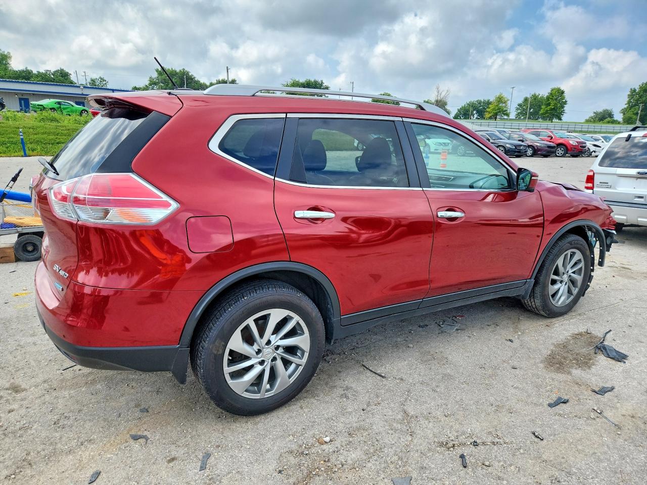 2014 Nissan Rogue Sl Красный vin: 5N1AT2MV8EC754987