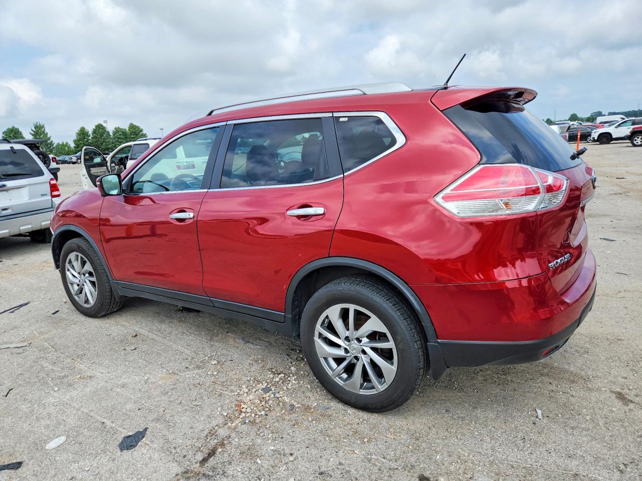 2014 Nissan Rogue Sl Красный vin: 5N1AT2MV8EC754987