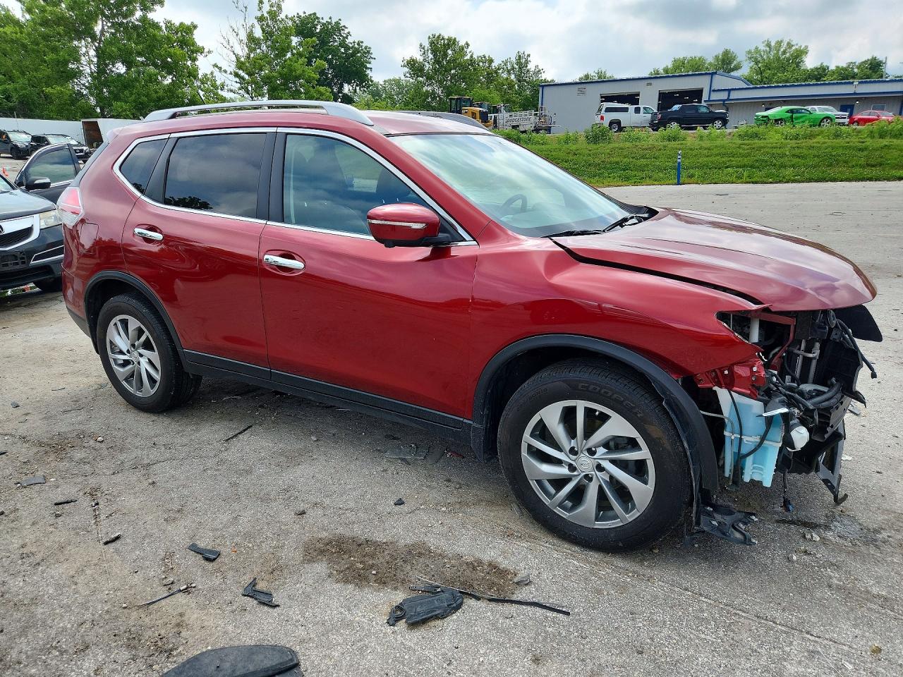 2014 Nissan Rogue Sl Красный vin: 5N1AT2MV8EC754987