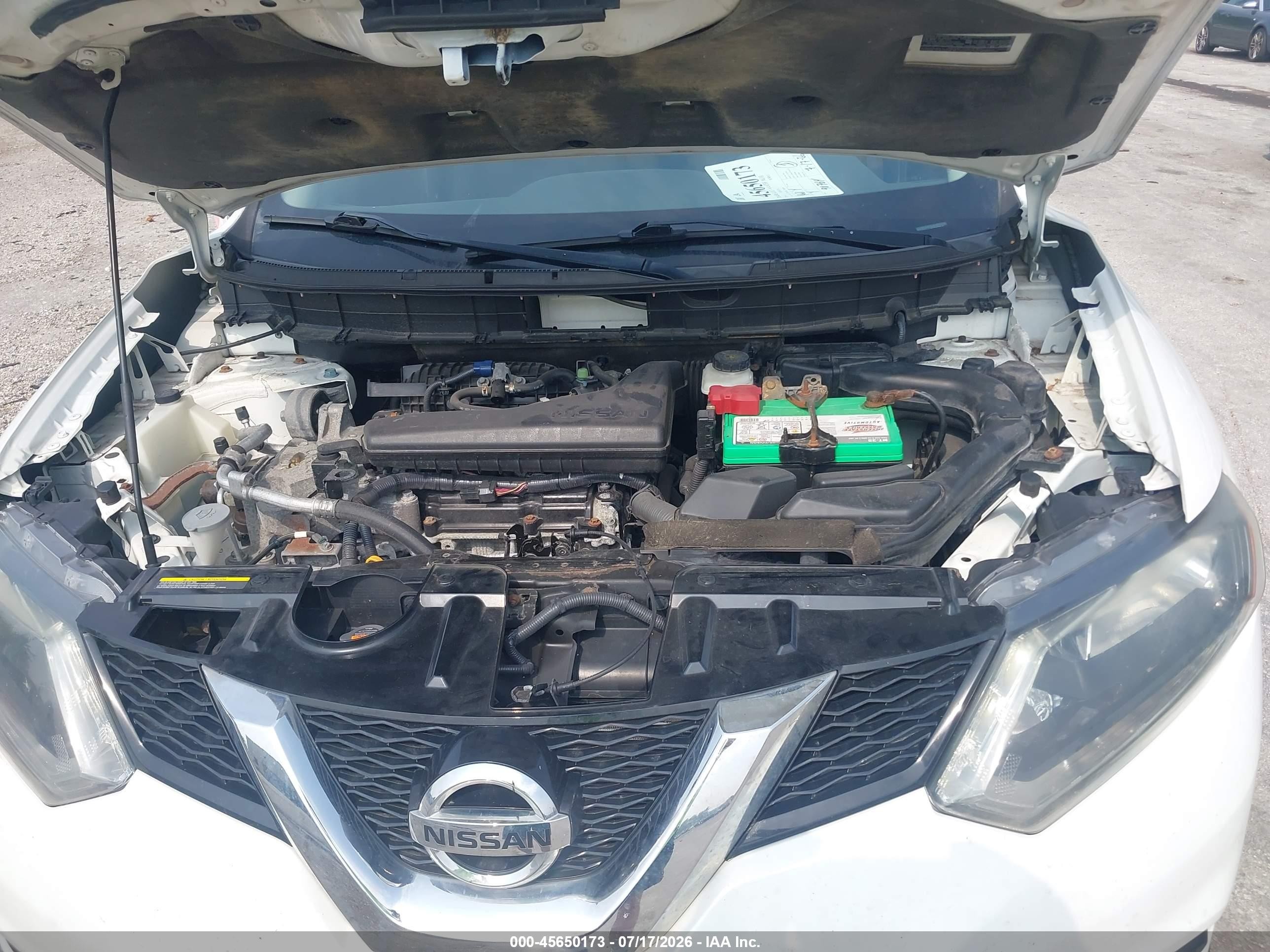 2014 Nissan Rogue Sv White vin: 5N1AT2MV8EC758649