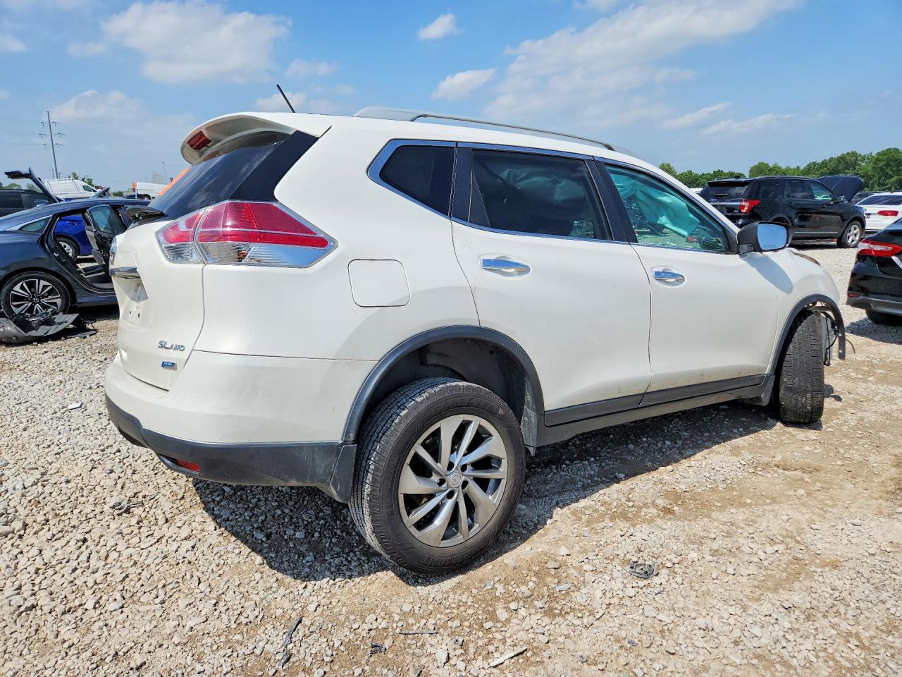 2014 Nissan Rogue Sl White vin: 5N1AT2MV8EC758957